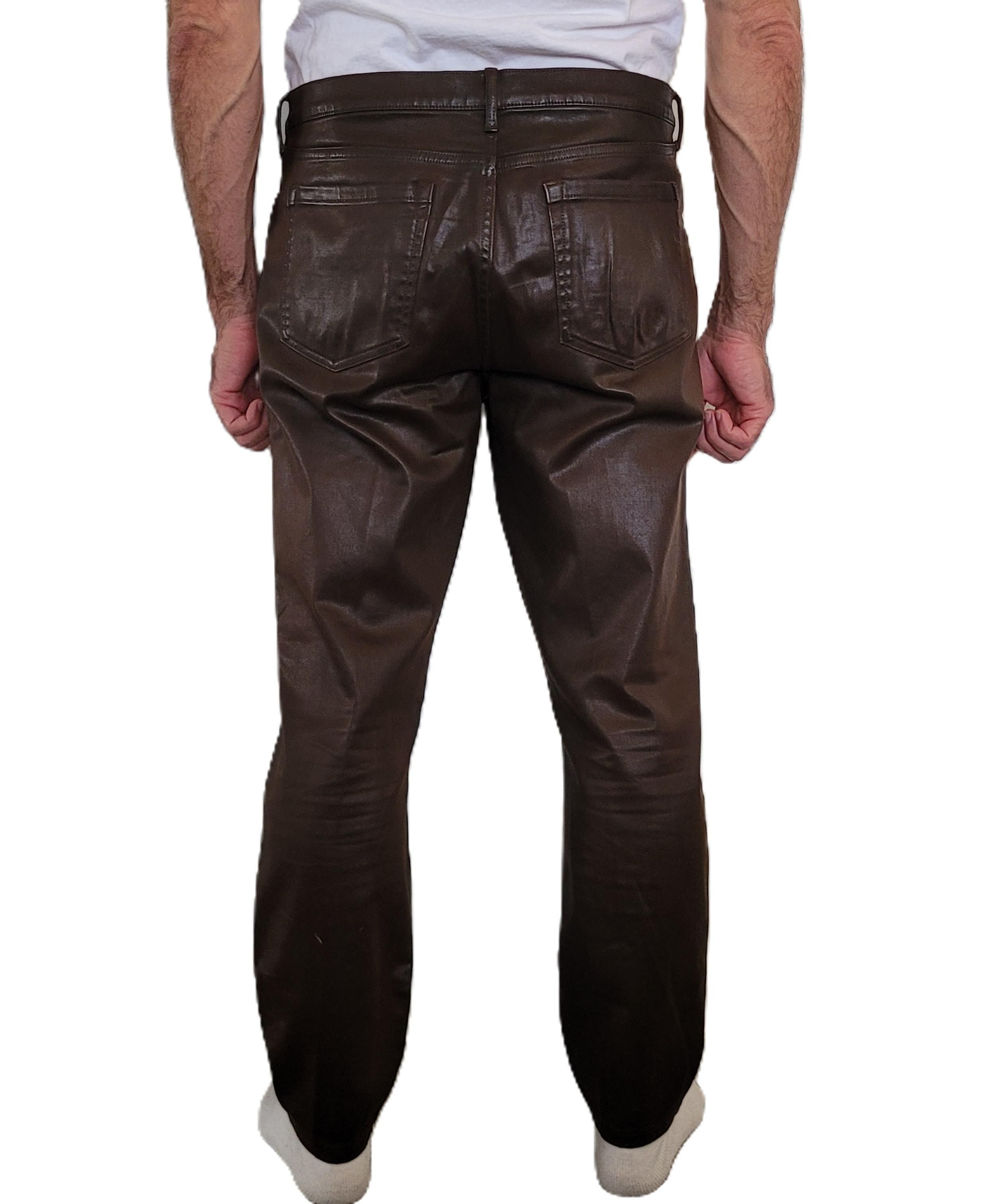 Banana Republic Leather Look Chino Pants w/ Stretch Size US 36 / EU 52 - 2 Thumbnail