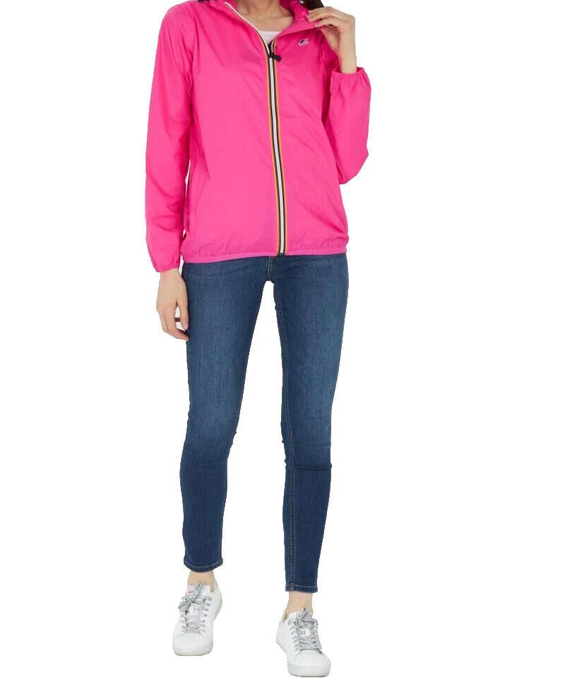 Designer K-Way Women's Large Pink Claude Rain Jacket Waterproof Coat Size L / US 10 / IT 46 - 2 Thumbnail