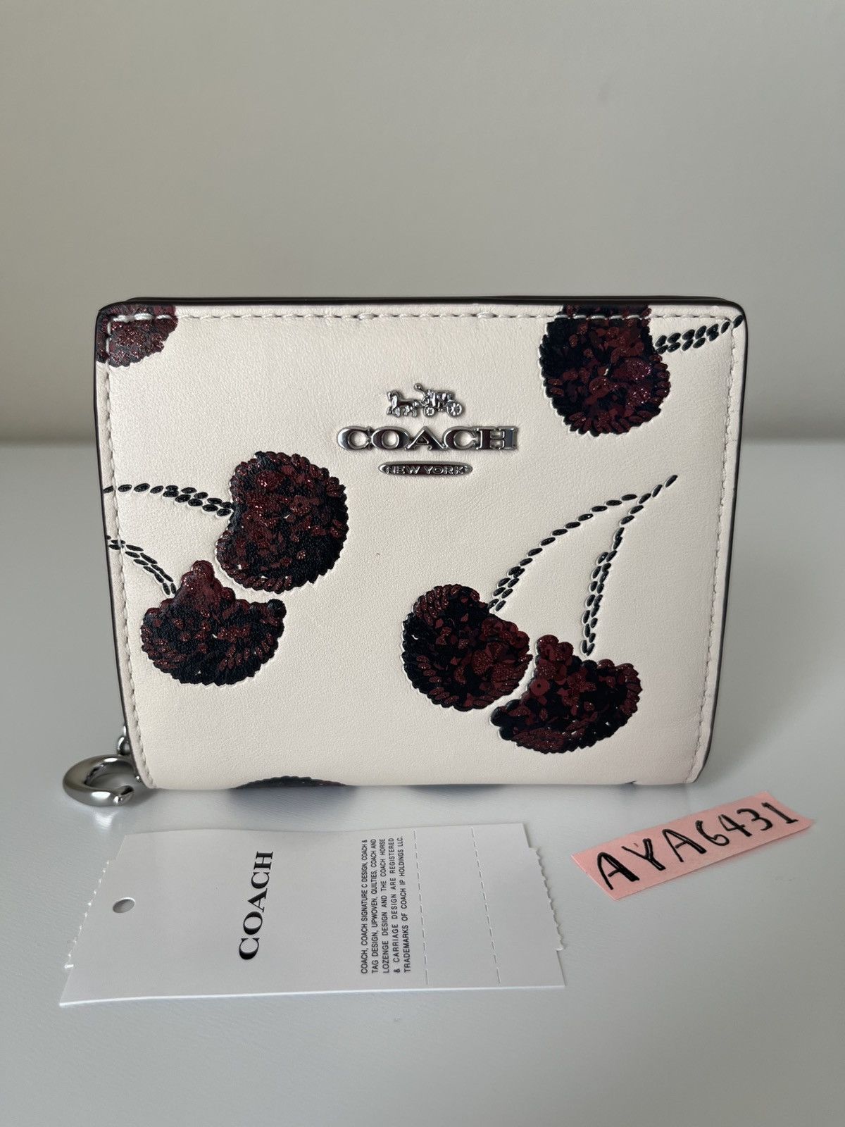 Coach Coach Snap Wallet With Cherry Print Size ONE SIZE - 2 Thumbnail