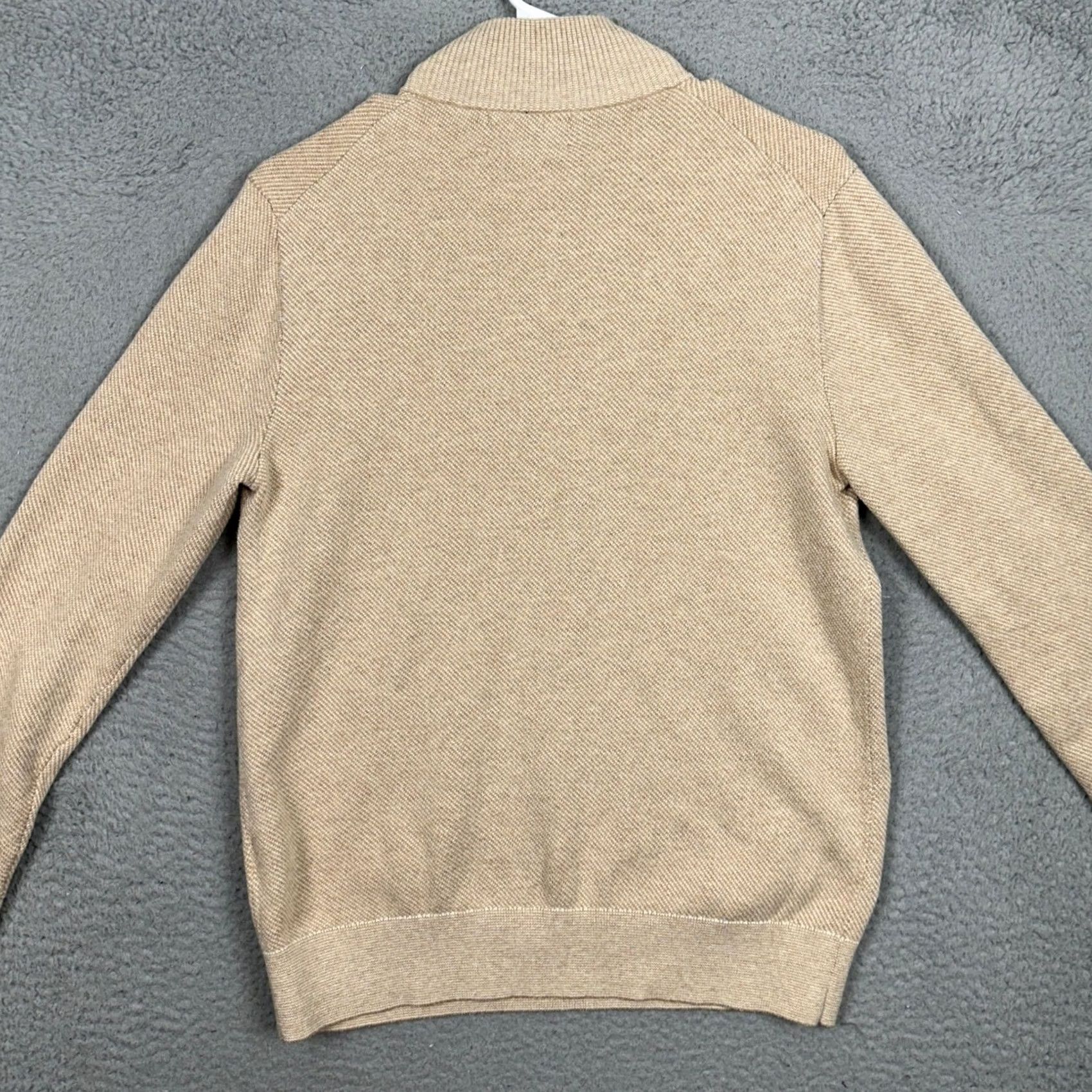Bonobos Bonobos Sweater Mens S Tan Quarter Zip Pullover Mock Neck Knit Long Sleeve Classic Casual EUC Size US S / EU 44-46 / 1 - 2 Thumbnail