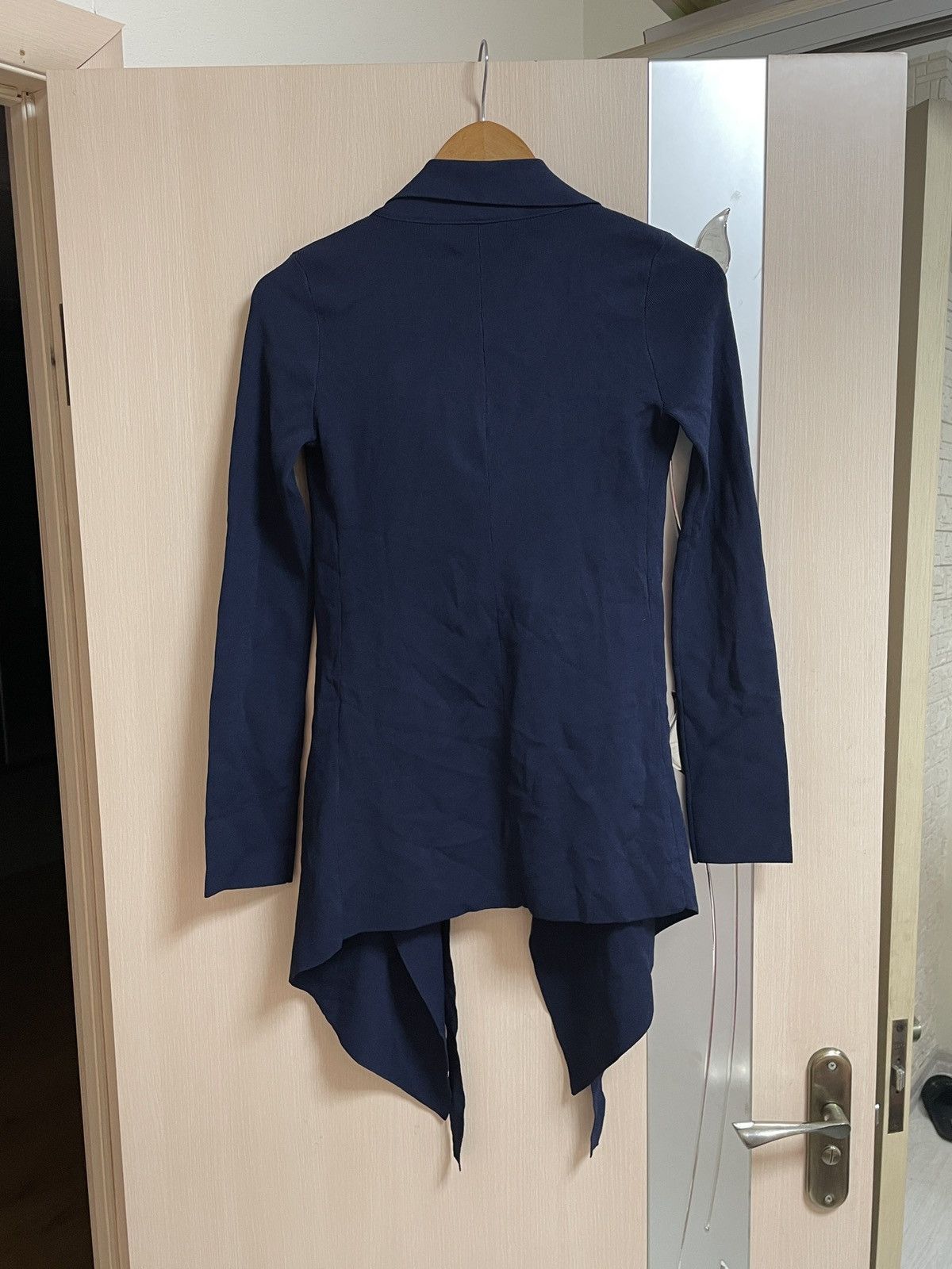 Scanlan Theodore Scanlan Theodore Crepe Knit Waterfall Cardigan Blue Size M Size M / US 6-8 / IT 42-44 - 7 Thumbnail