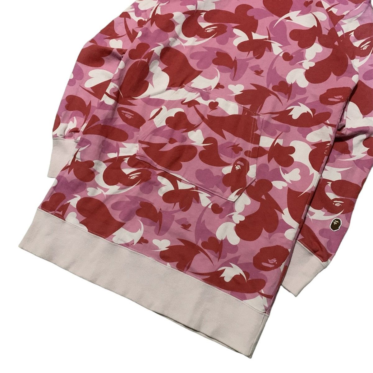 Bape Bape Pink Heart Camo Women’s Pullover Hoodie Size S / US 4 / IT 40 - 3 Thumbnail