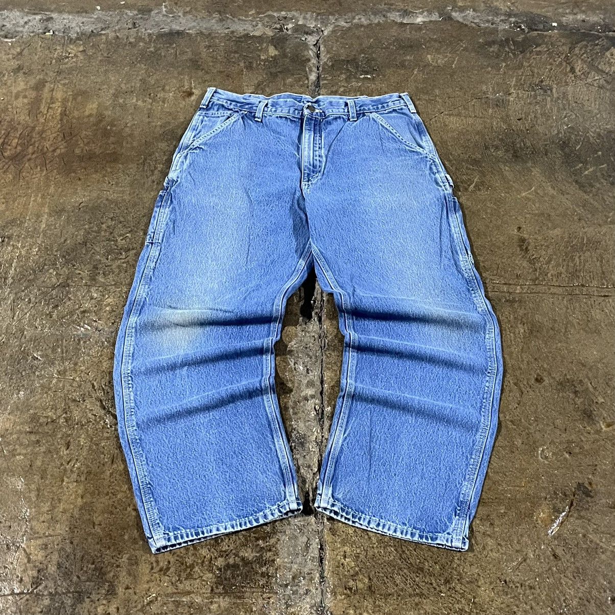 Carhartt × Vintage Crazy Vintage Carhartt Carpenter Jeans Faded Baggy Wide Leg Size US 36 / EU 52 - 2 Thumbnail