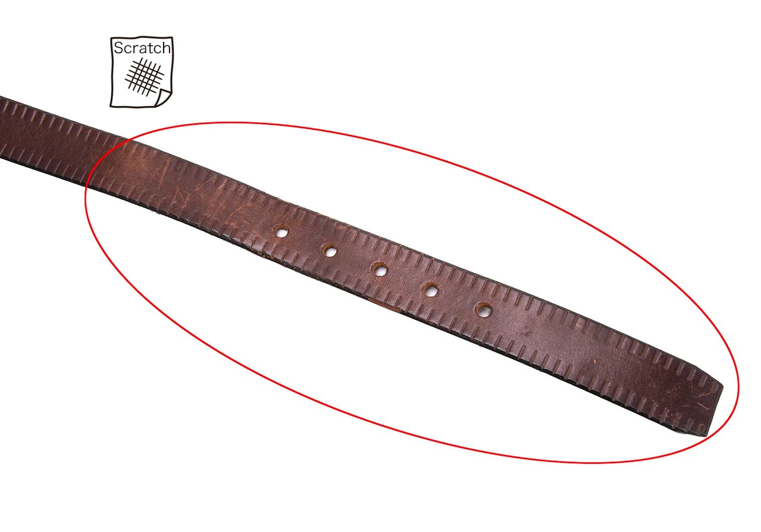 Issey Miyake Leather Embossed Line Belt in Brown Size ONE SIZE - 6 Thumbnail