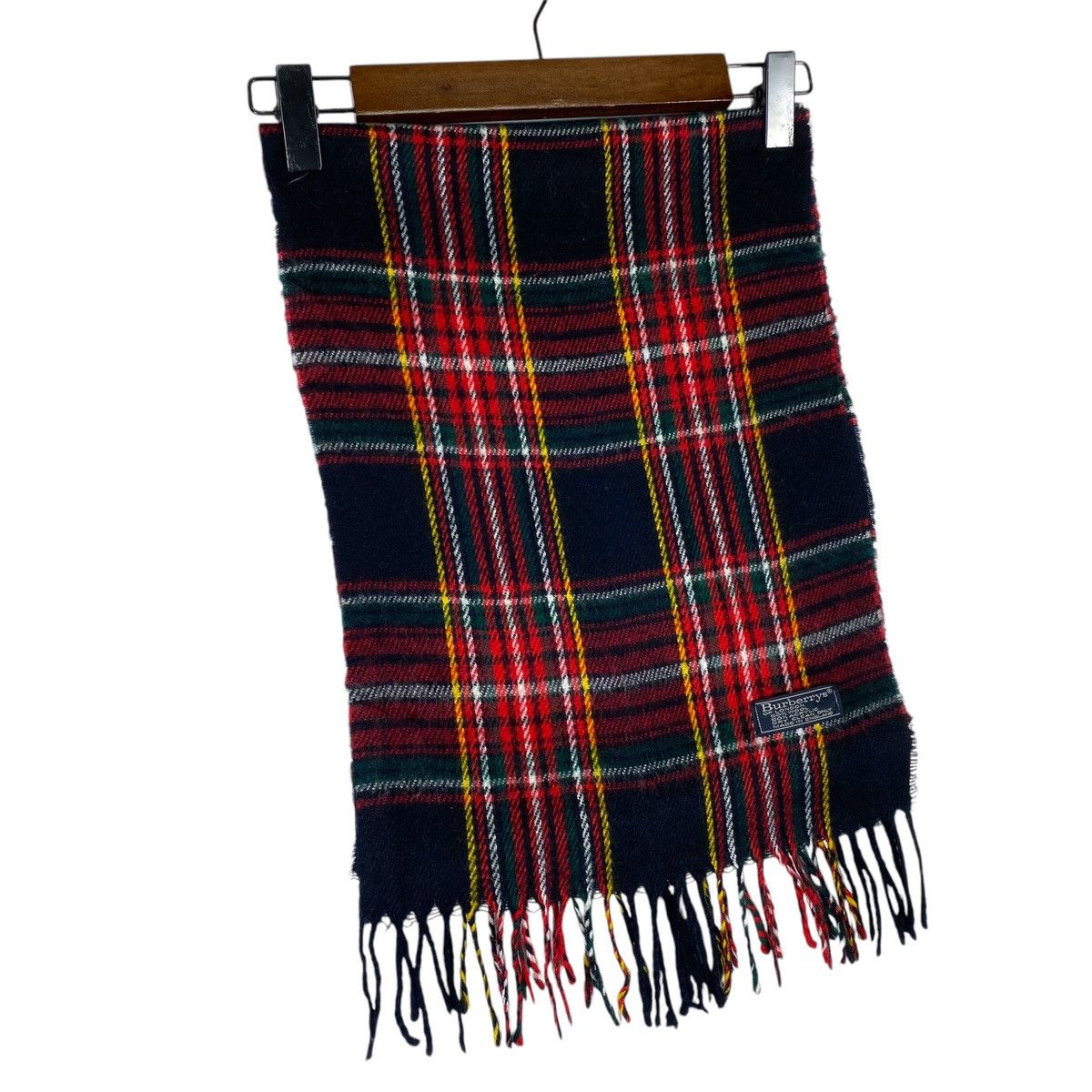 Burberry × Vintage Vintage Burberrys Nova Checked Red Light Scarf Muffler Size ONE SIZE - 4 Thumbnail