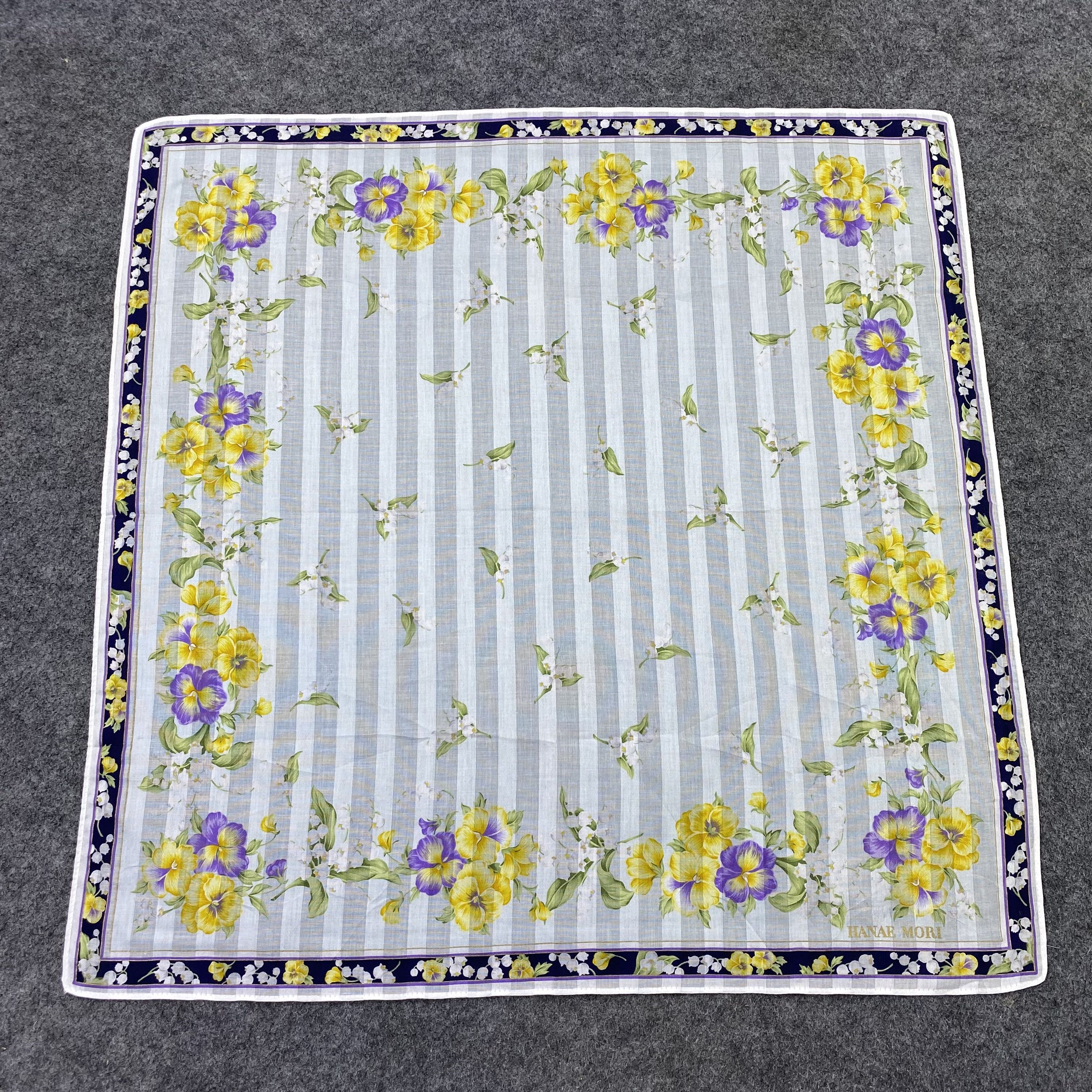 Hanae Mori Hanae Mori Handkerchief Neckerchief Bandana-B1596 Size ONE SIZE - 3 Thumbnail