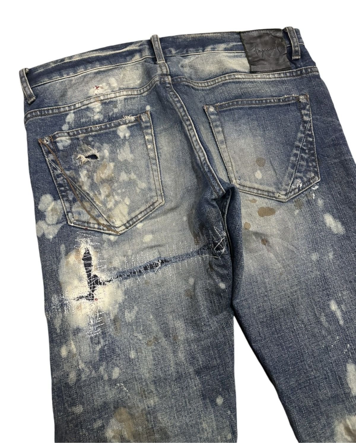 Fagassent Toshiki Aoki 🔥 Fagassent Toshiki Aoki RIPPED PATCHWORK DISTRESSED DENIM Size US 33 - 9 Thumbnail