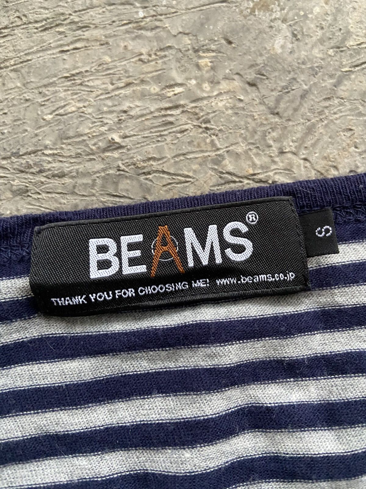 Beams Japan 2000s Beams Japan - Stripe Long Sleeve T-Shirt Size US S / EU 44-46 / 1 - 4 Thumbnail