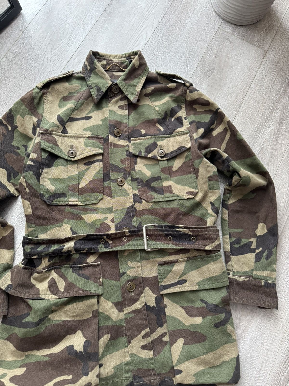 Saint Laurent Paris Saint Laurent “Love” Camo Trench Coat Jacket Size S / US 4 / IT 40 - 8 Thumbnail