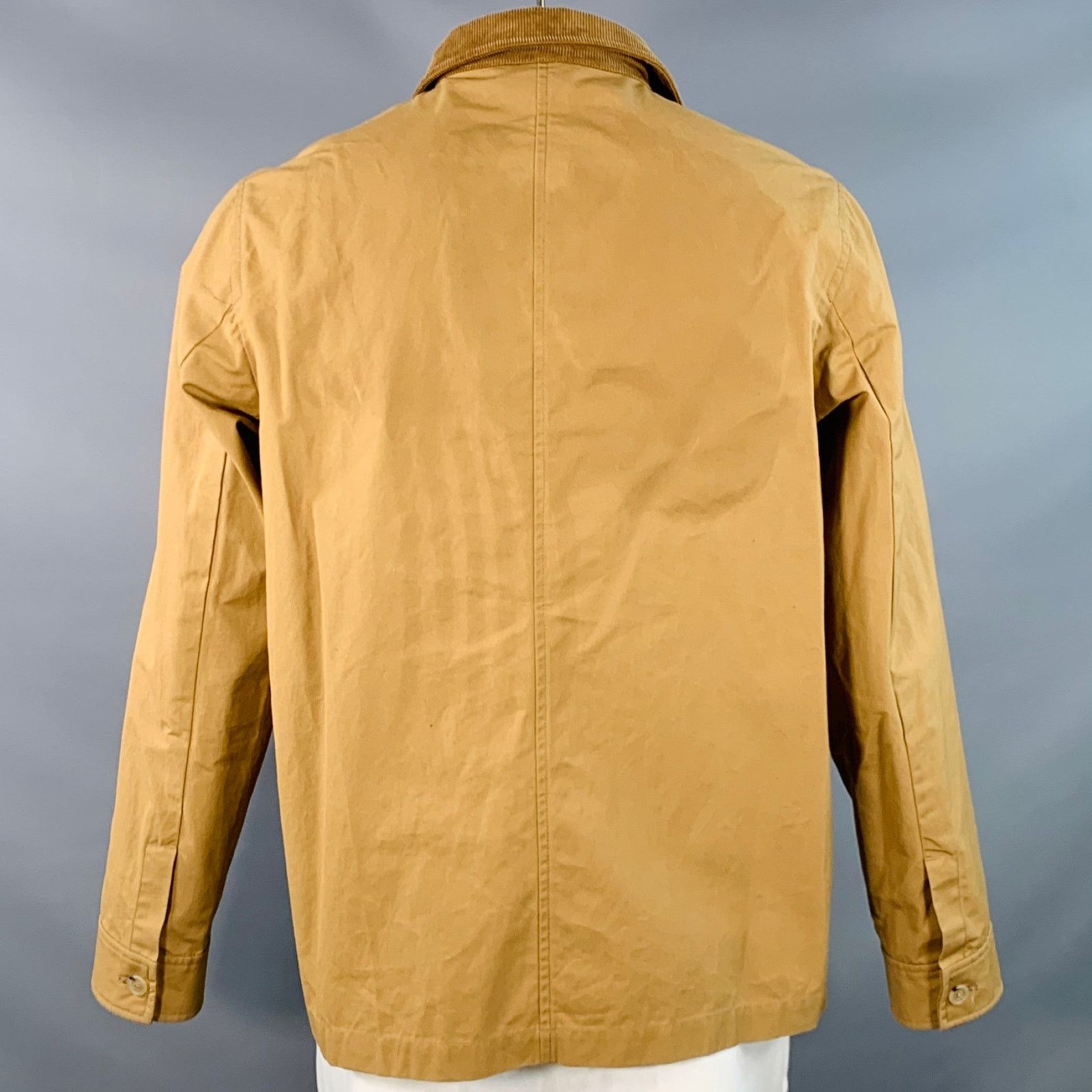 A.P.C. Size L Tan Brown Cotton Corduroy Collar Button Up Jacket Size US L / EU 52-54 / 3 - 4 Thumbnail