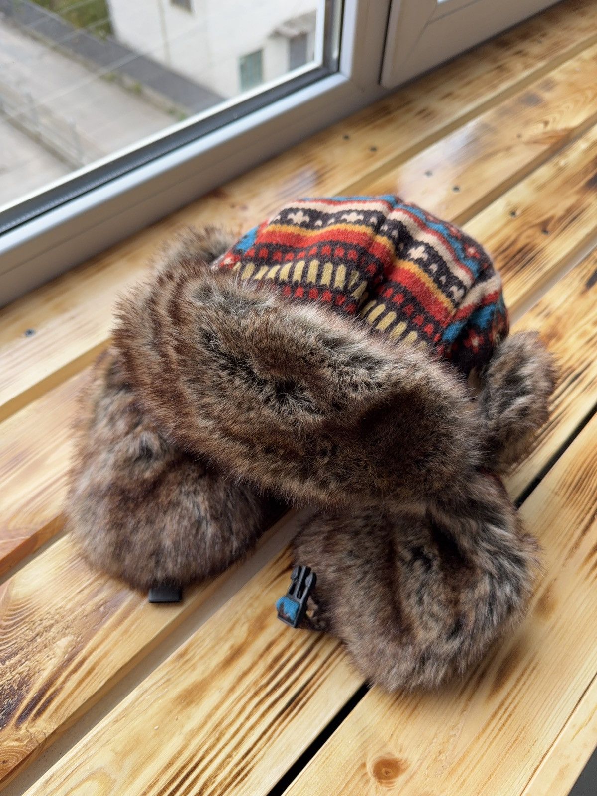 Le Grande Bleu (L.G.B.) Vintage Y2K Fuzzy Fur Ushanka Hat if six was nine LGB Style Size ONE SIZE - 3 Thumbnail
