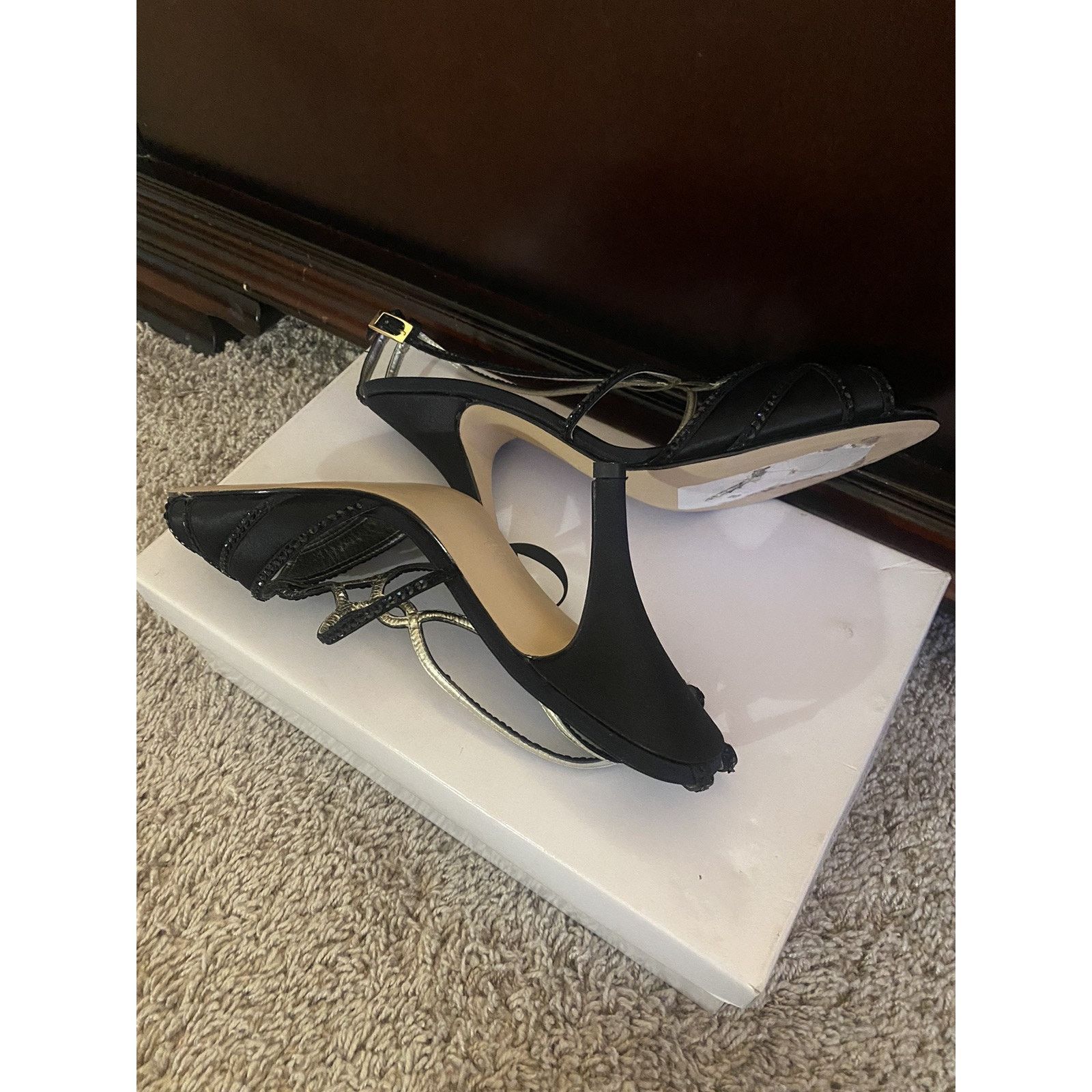 & Other Stories Caparros Women Open Toes Sequen blk sz 8 Size US 8 / IT 38 - 3 Thumbnail