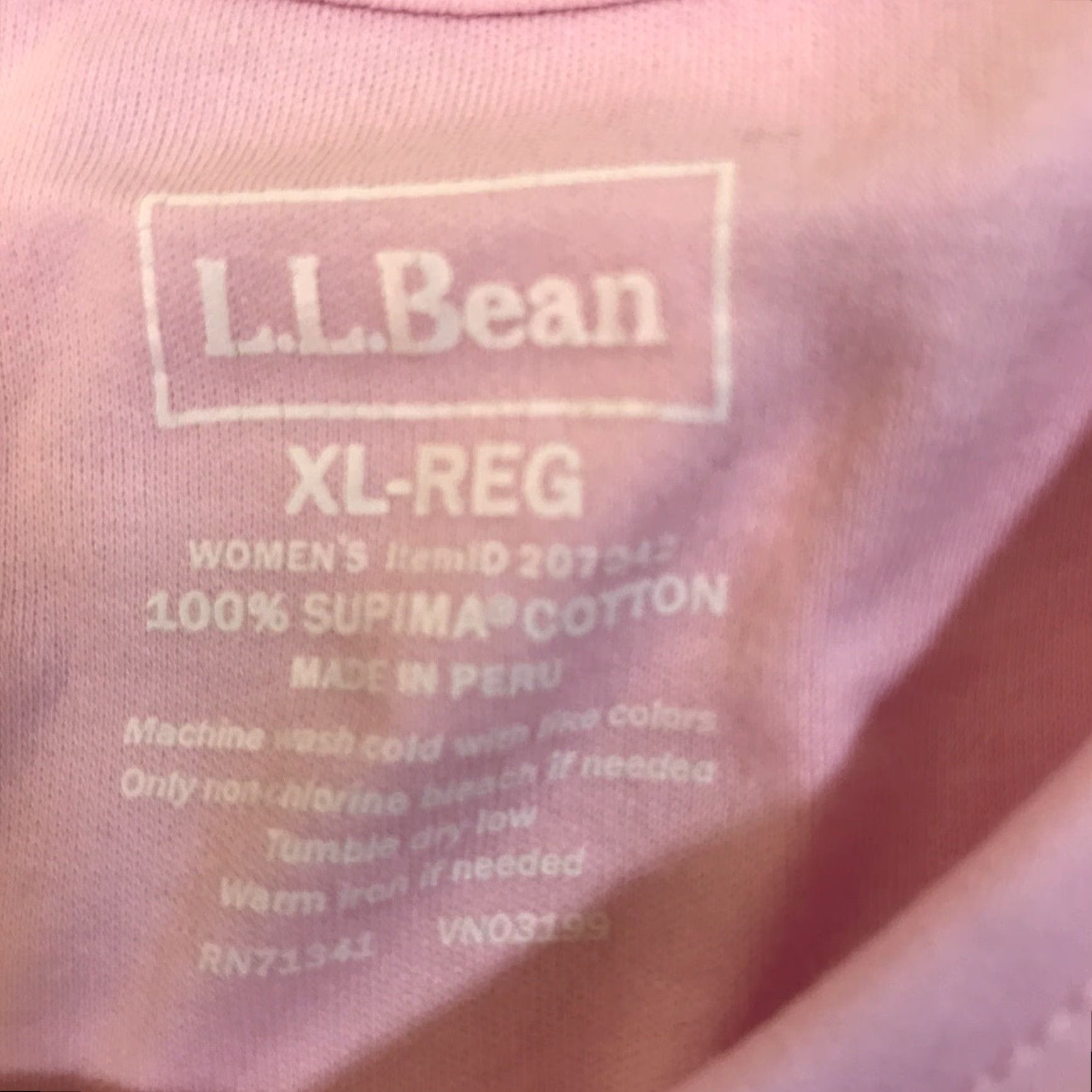 Vintage VINTAGE L.L. Bean Women's Short Sleeve Base Layer Shirt Pullover Pink XL Supima Cotton Hiking Activewear Size XL / US 12-14 / IT 48-50 - 2 Thumbnail