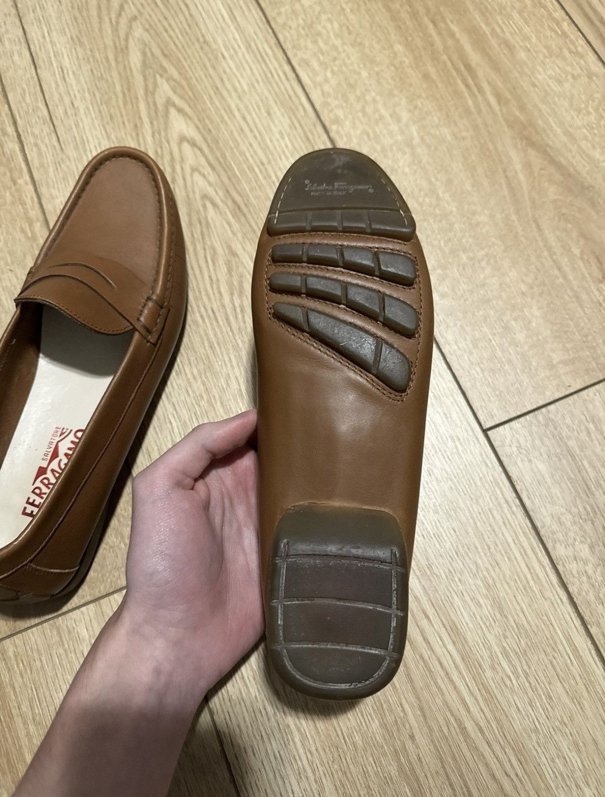 Salvatore Ferragamo Ferragamo Leather Loafers Size US 7.5 / EU 40-41 - 6 Thumbnail
