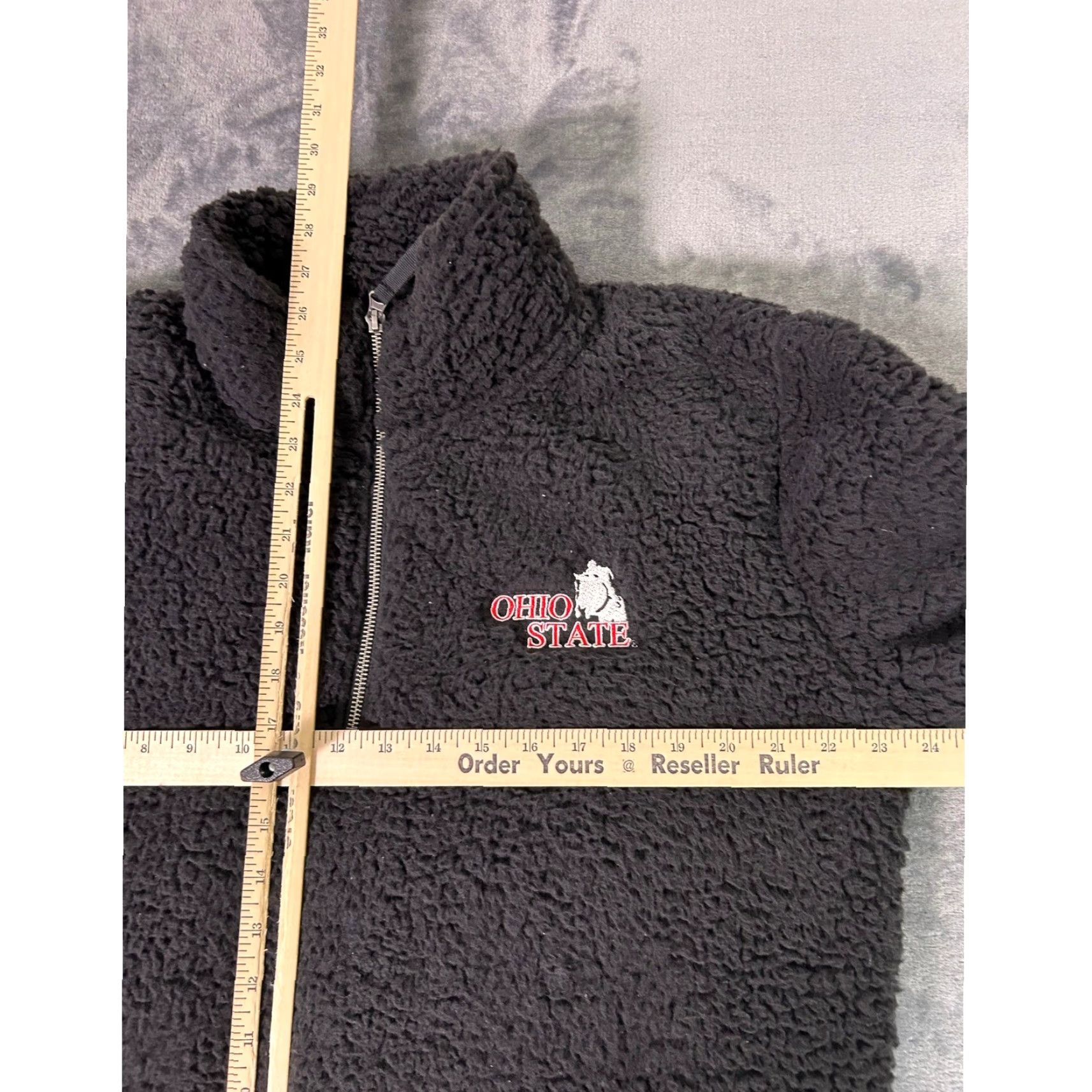 Top Of The World VINTAGE Ohio State Buckeyes Sherpa Fleece Quarter Zip Pullover Jacket Size L / US 10 / IT 46 - 5 Thumbnail