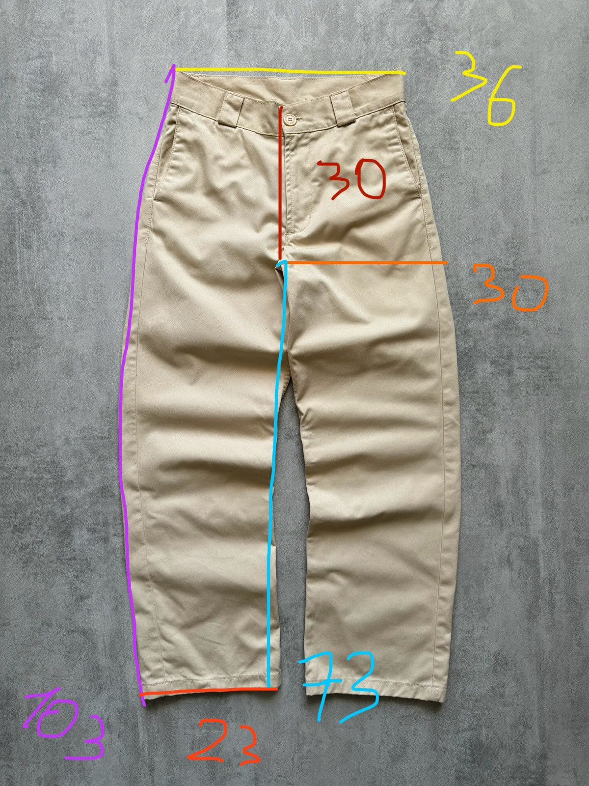 Designer × Japanese Brand Sweet SKTBS chinos beige Baggy pants Womens size XS Size 24" / US 00 / IT 34 - 16 Thumbnail