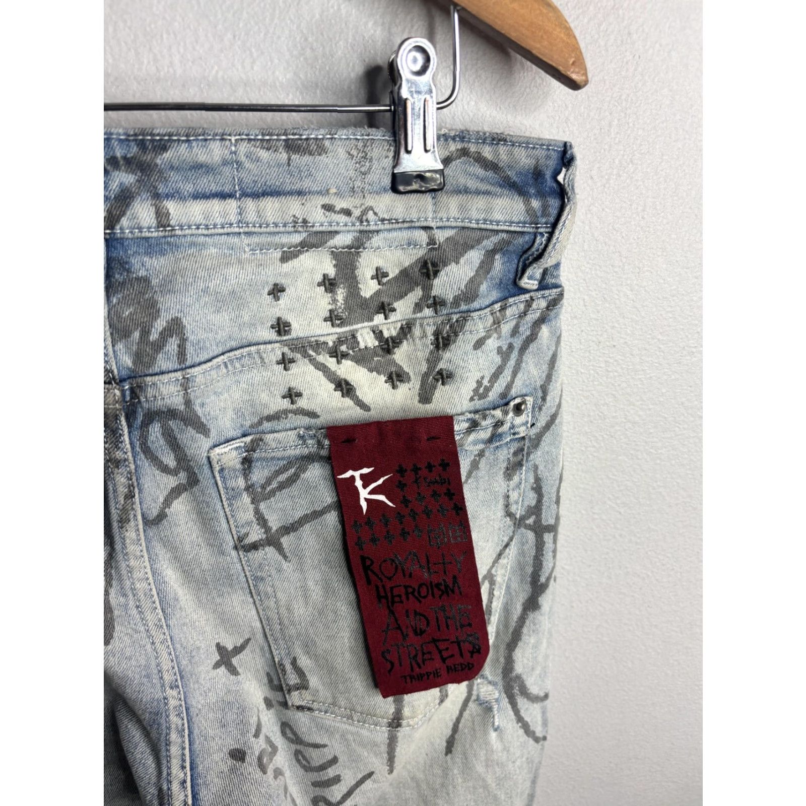 Ksubi VINTAGE? No. Ksubi Jeans Mens 29x31 Blue Distressed Skinny Van Winkle Devils Trippie Redd Size US 29 - 6 Thumbnail