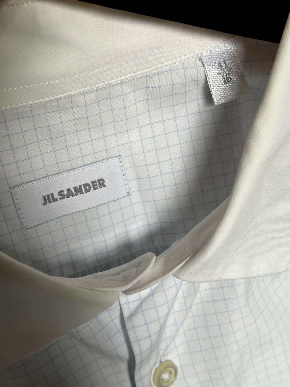 Jil Sander Jil Sander Blue Squares Button Up Shirt Size US M / EU 48-50 / 2 - 12 Thumbnail