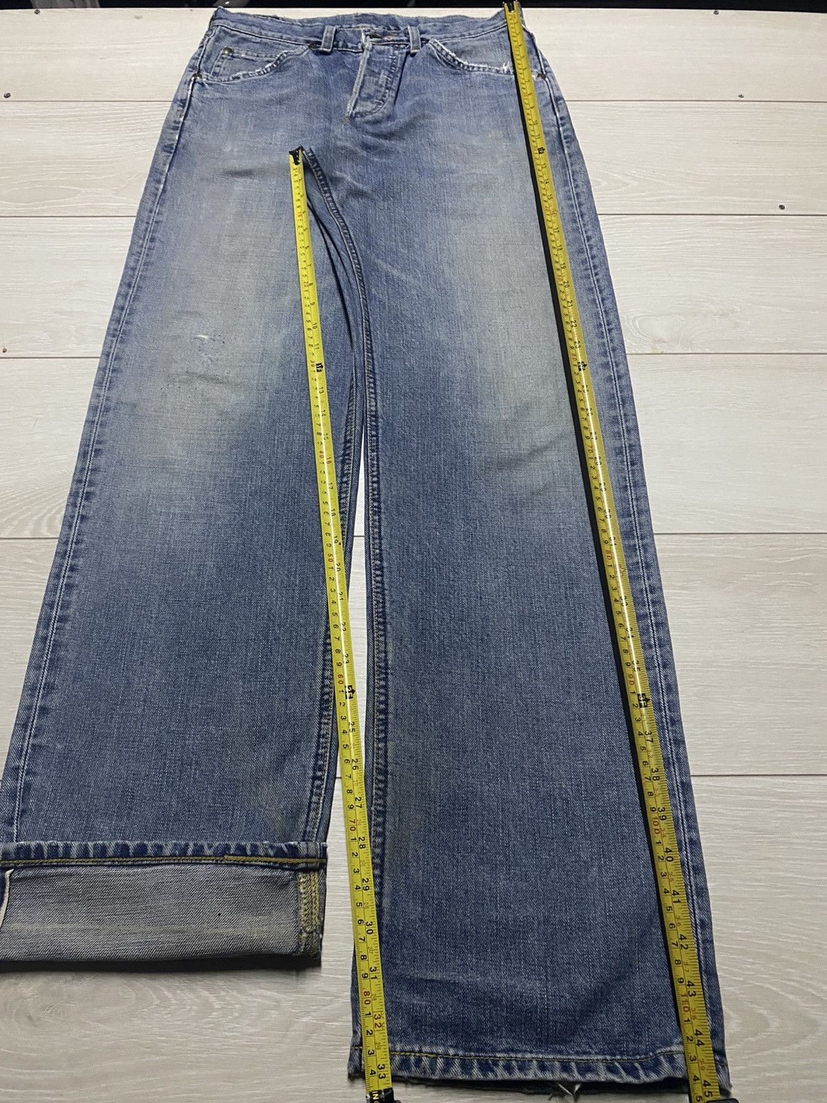 Vintage Vintage Lee Riders Half Selvedge Grunge Repair Baggy Jeans Size US 30 / EU 46 - 17 Thumbnail