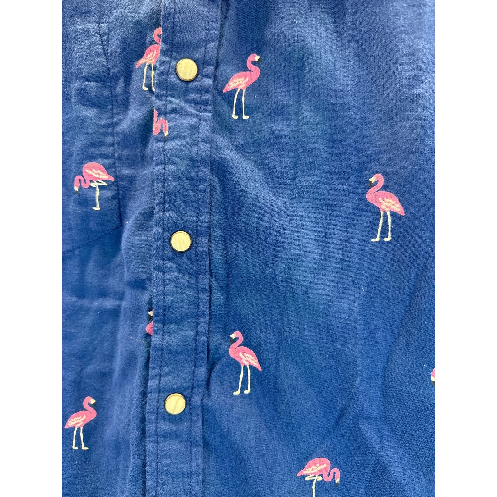 Chubbies Chubbies Grn Plaid Blue Flamingo Pearl Snaps Shirt men sz M Size US M / EU 48-50 / 2 - 7 Thumbnail