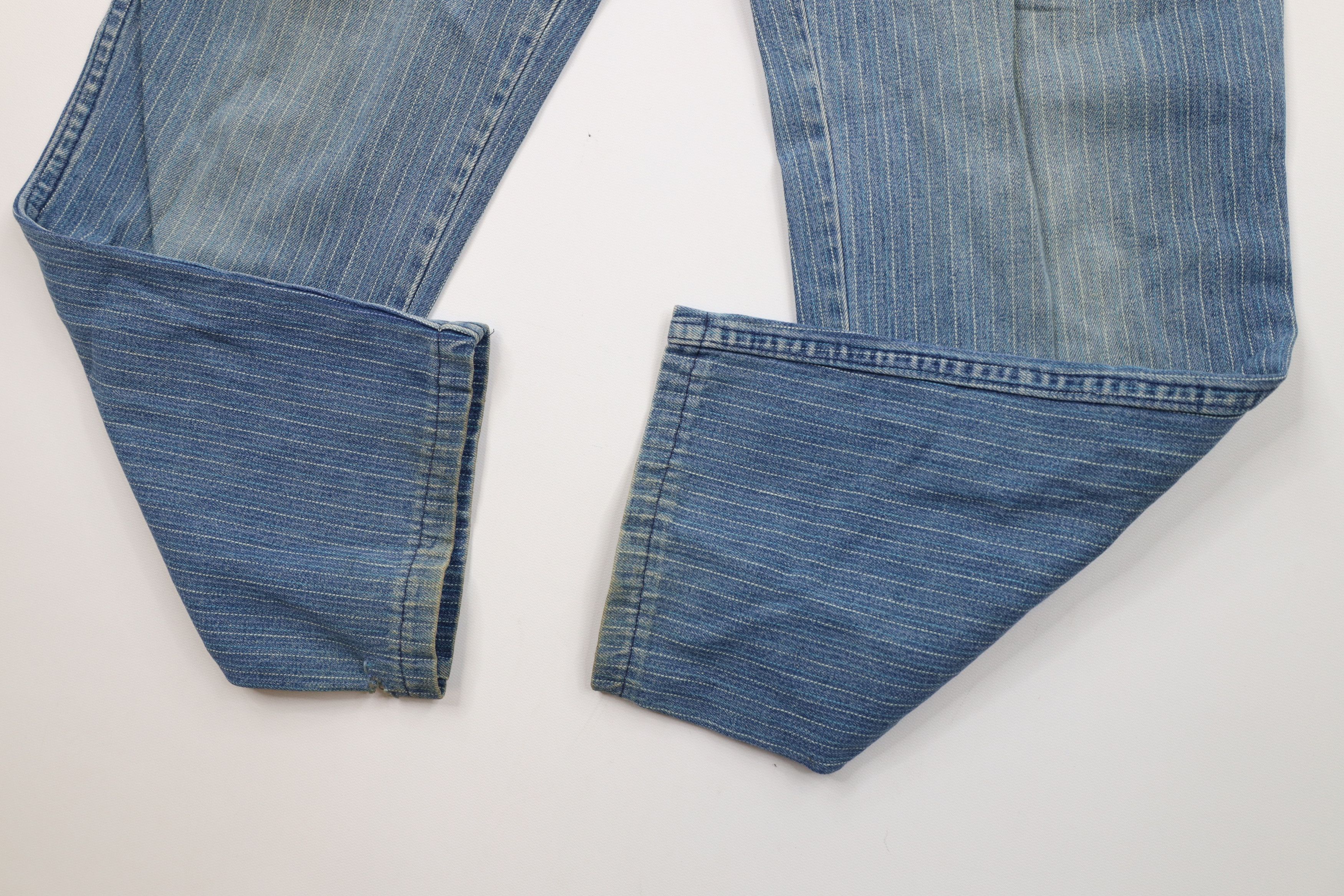 Vintage Vintage 90s Streetwear Striped Pleated Denim Jeans USA Size 28" / US 6 / IT 42 - 6 Thumbnail