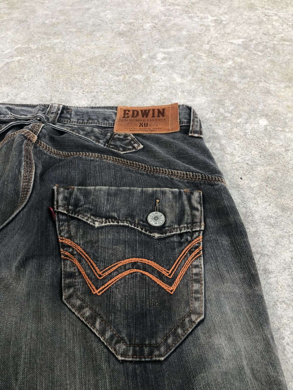 If Six Was Nine Japanese Edwin XV Flared Jeans Distressed Denim Size US 33 - 16 Thumbnail