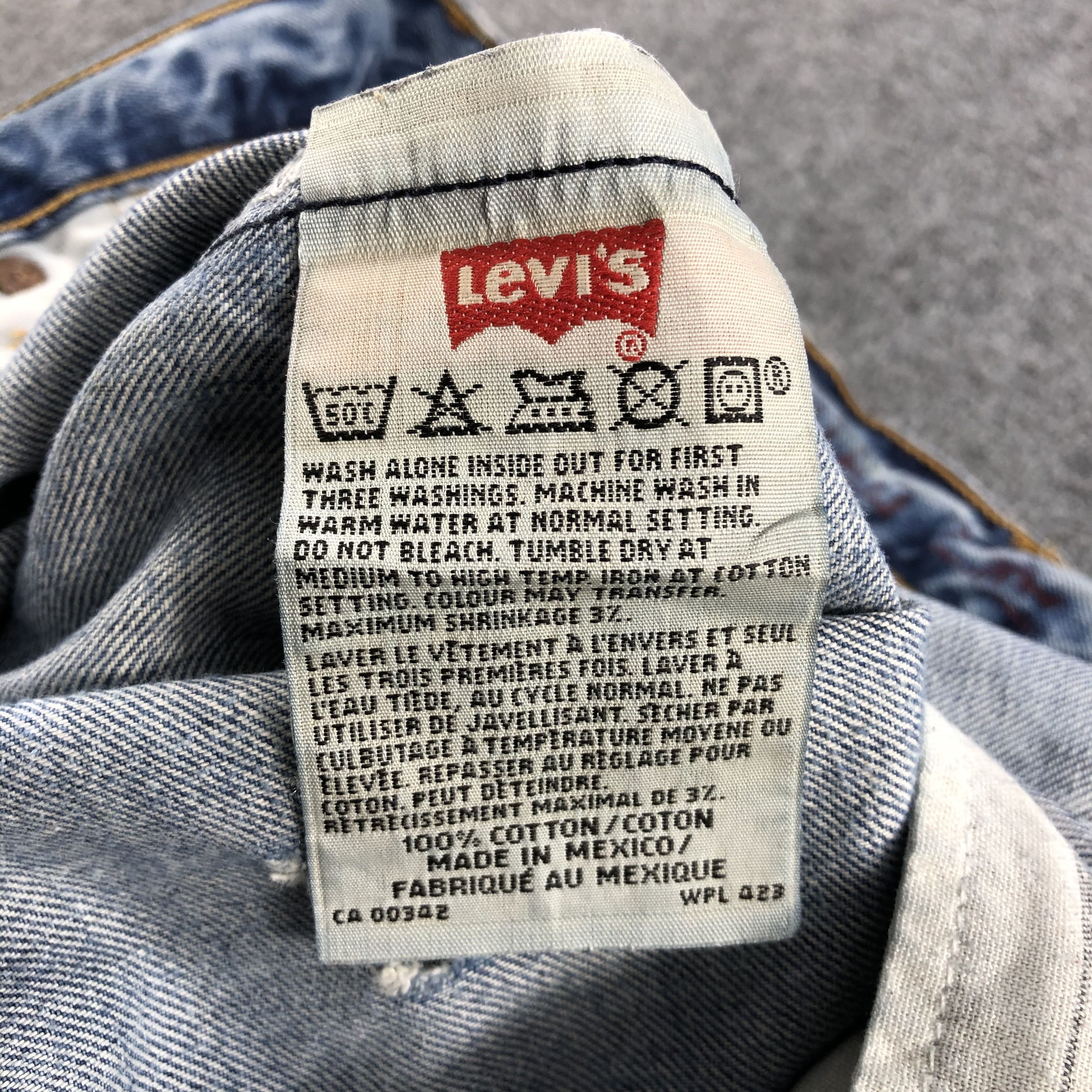 Levi's 90s Vintage Blue Wash Levis 501 Jeans-J1602 Size US 33 - 19 Thumbnail