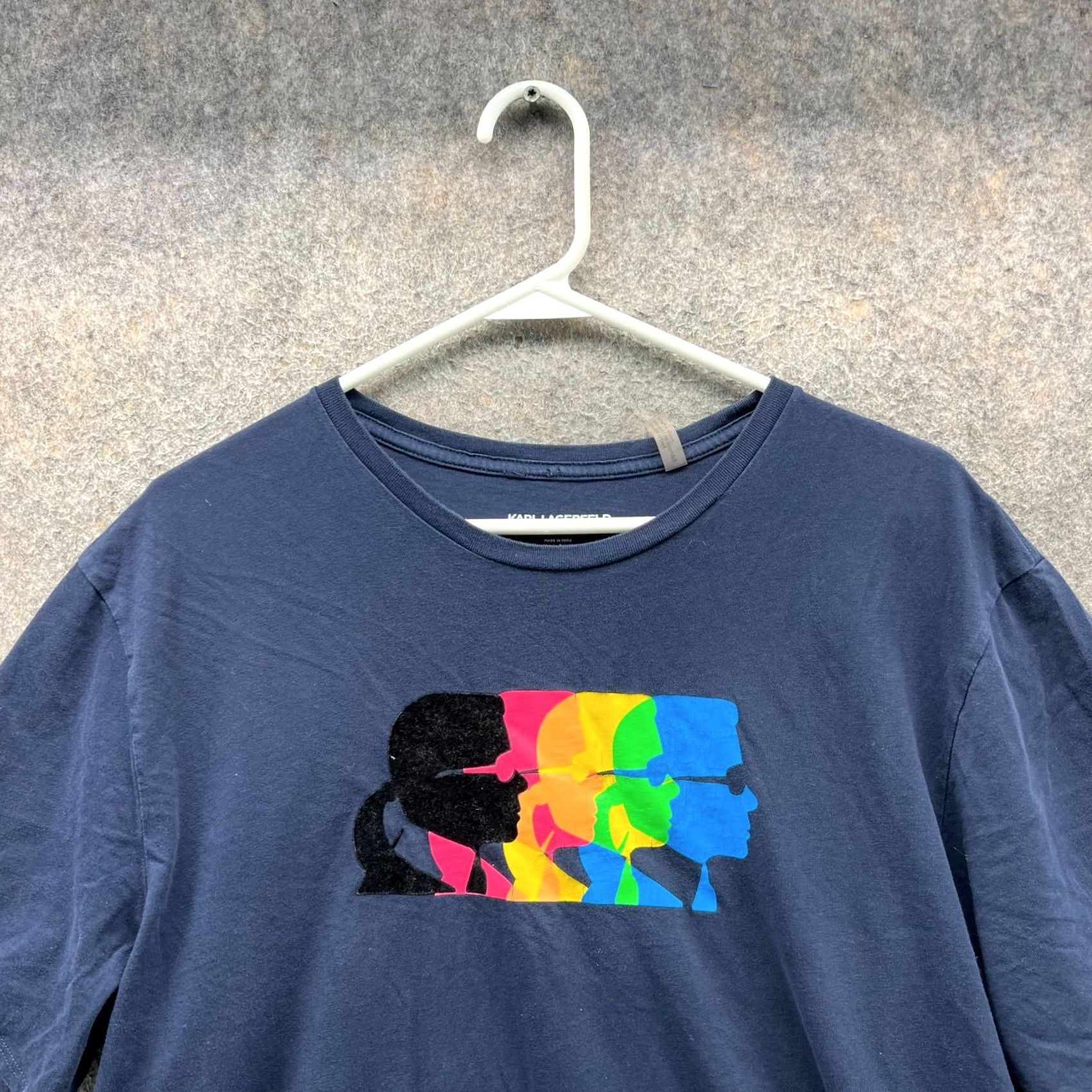 Karl Lagerfeld Karl Lagerfeld Shirt XL Blue Navy Crewneck Cotton Paris Logo Men XS? Size US XL / EU 56 / 4 - 6 Thumbnail