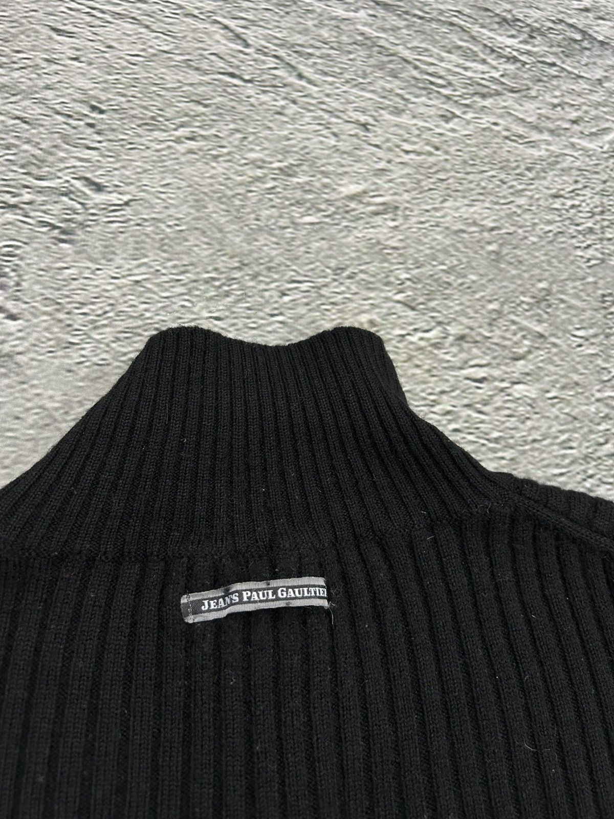 Jean Paul Gaultier Jean Paul Gaultier Jeans Sweater halfzip turtleneck black Size M / US 6-8 / IT 42-44 - 8 Thumbnail