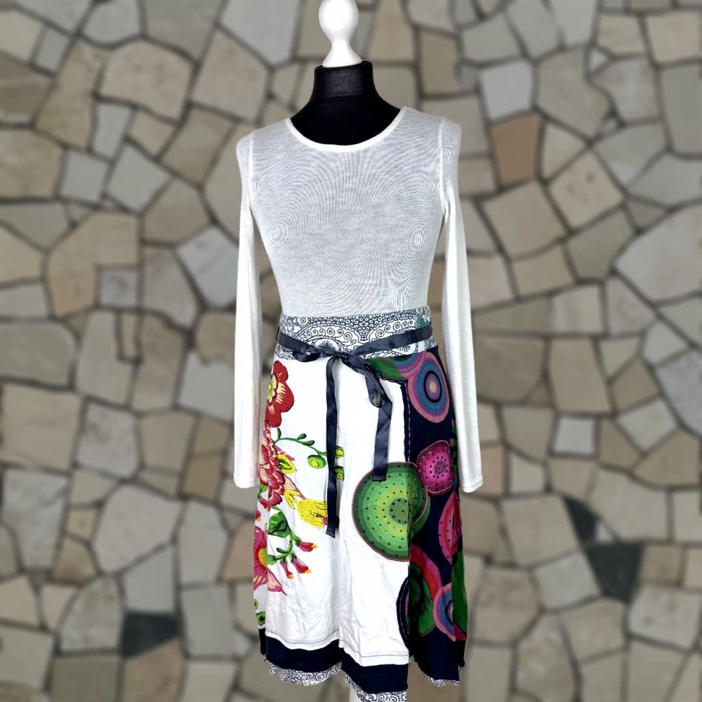 Desigual Desigual Skirt L Womens Knee Length Multicoloured Cotton Size 36" / US 14 / IT 50 - 1 Thumbnail