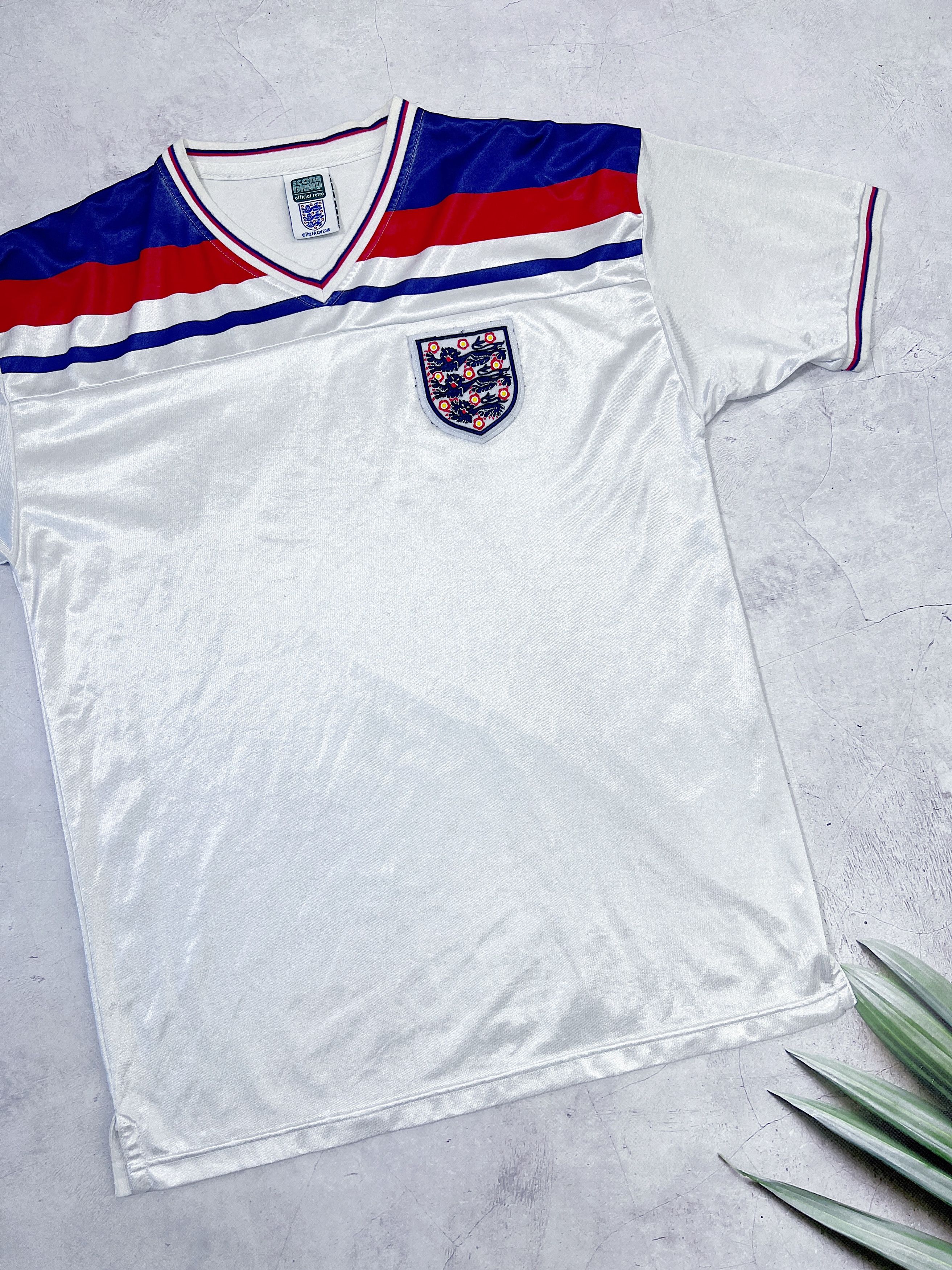 Vintage 1980 - 82 Score Draw England Home Football Shirt Jersey Size US L / EU 52-54 / 3 - 3 Thumbnail