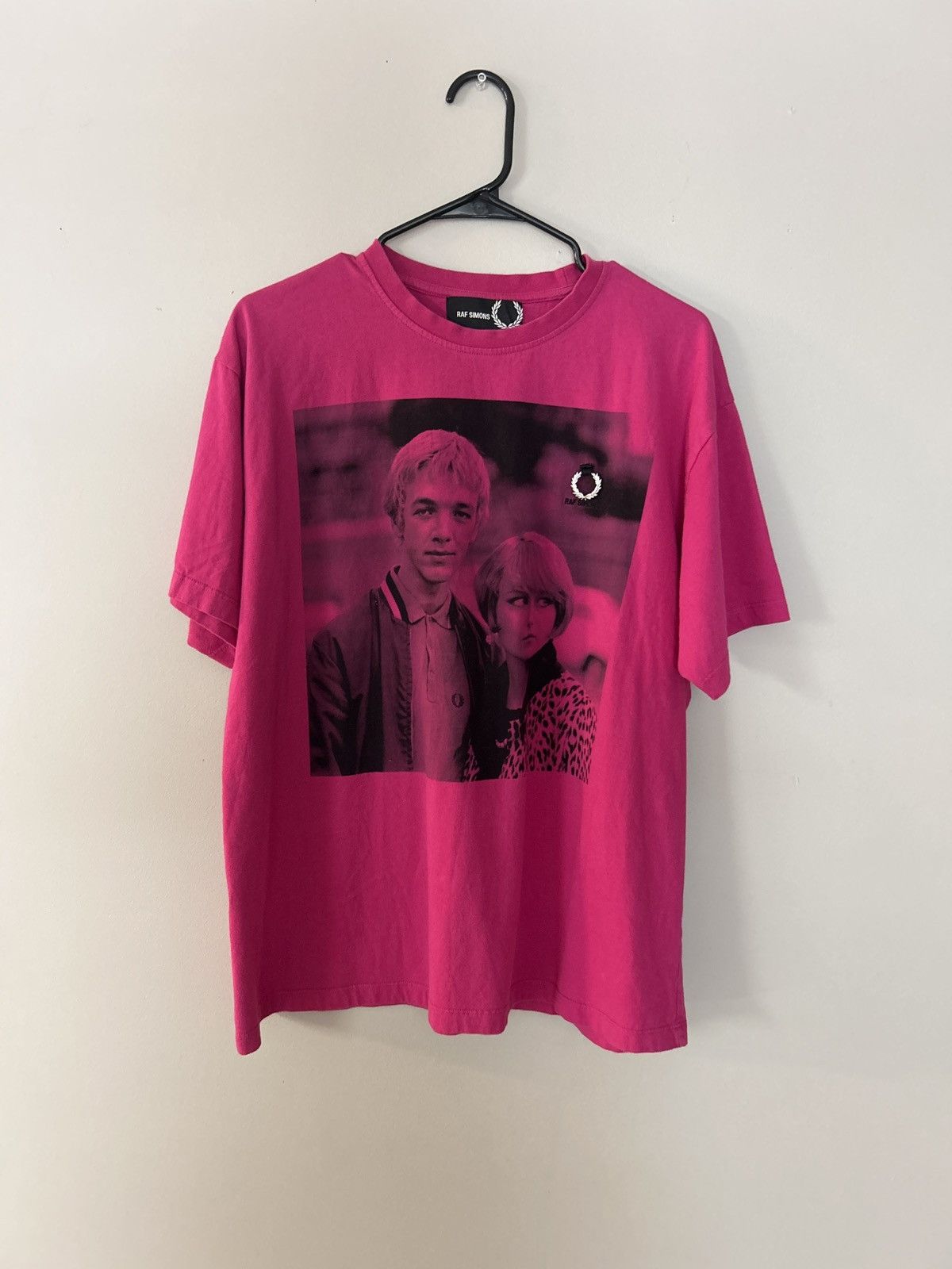 Fred Perry × Raf Simons Raf Simon Fred Perry Polo Pink Rare T