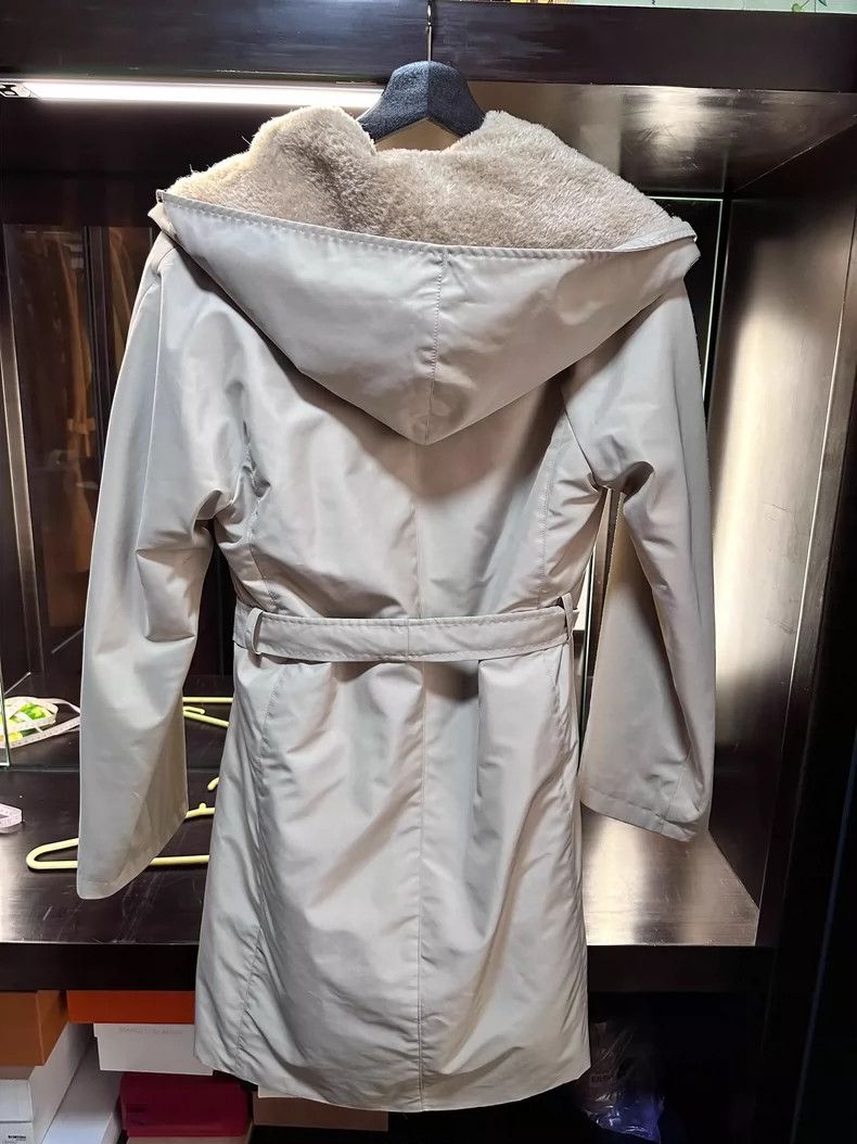 Max Mara Max Mara Alpaca classic off-white windproof and waterproof Size S / US 4 / IT 40 - 4 Thumbnail