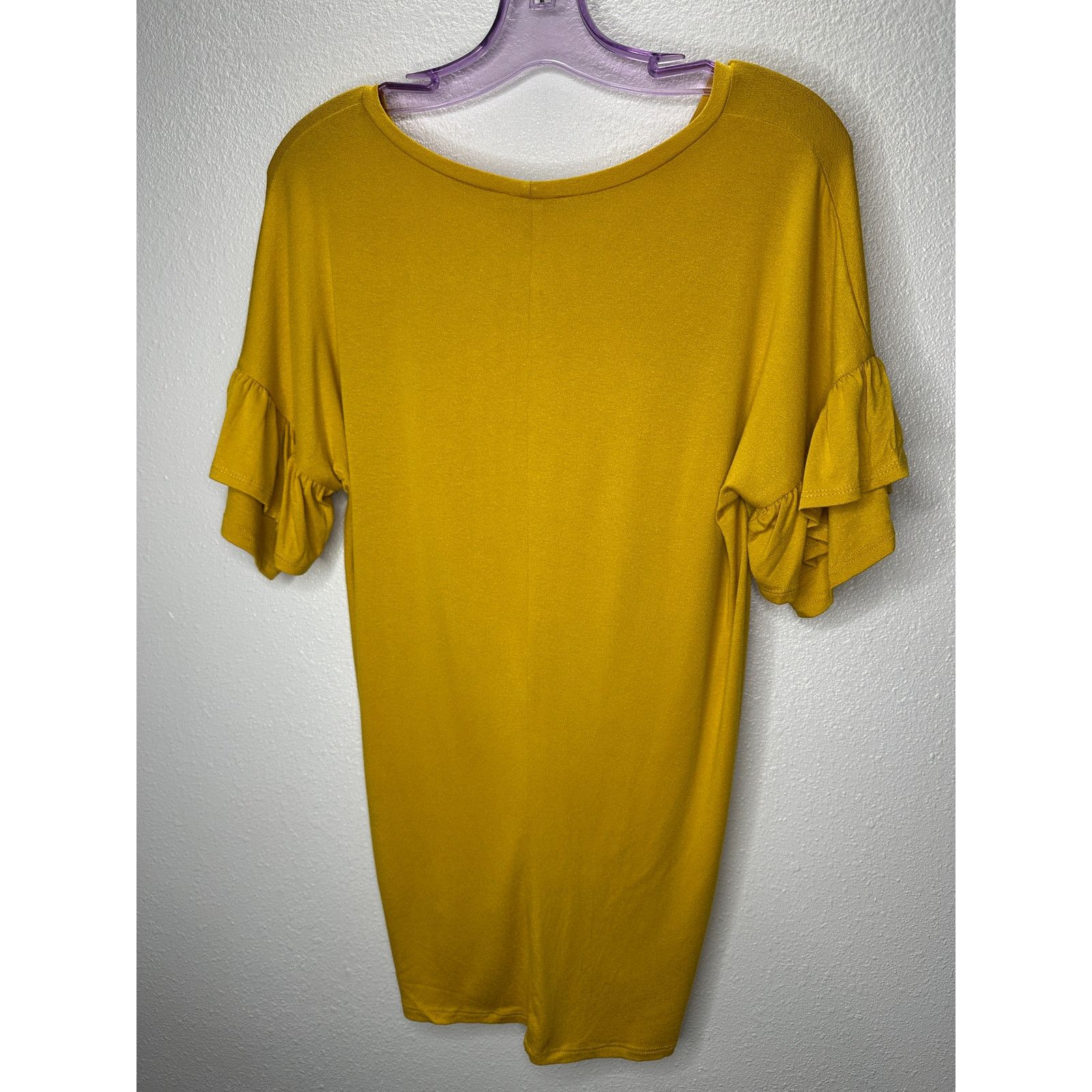 Other NWT Shop Basic Mustard Ruffle Sleeve Front Knot Shirt M Size M / US 6-8 / IT 42-44 - 8 Thumbnail
