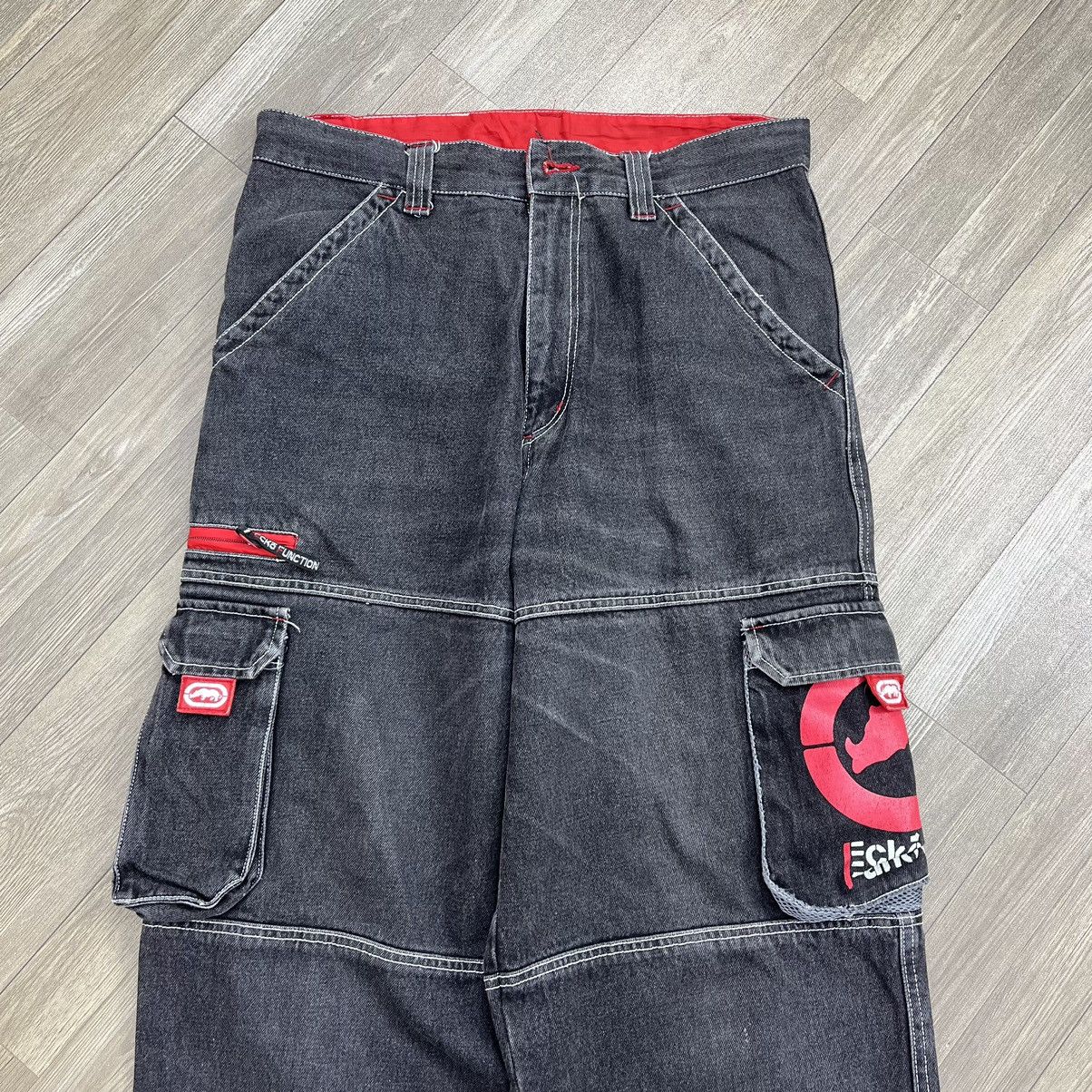 Ecko Unltd. × JNCO × Vintage Y2K Vintage Ecko Unltd Baggy Cargo Jeans Size US 33 - 16 Thumbnail