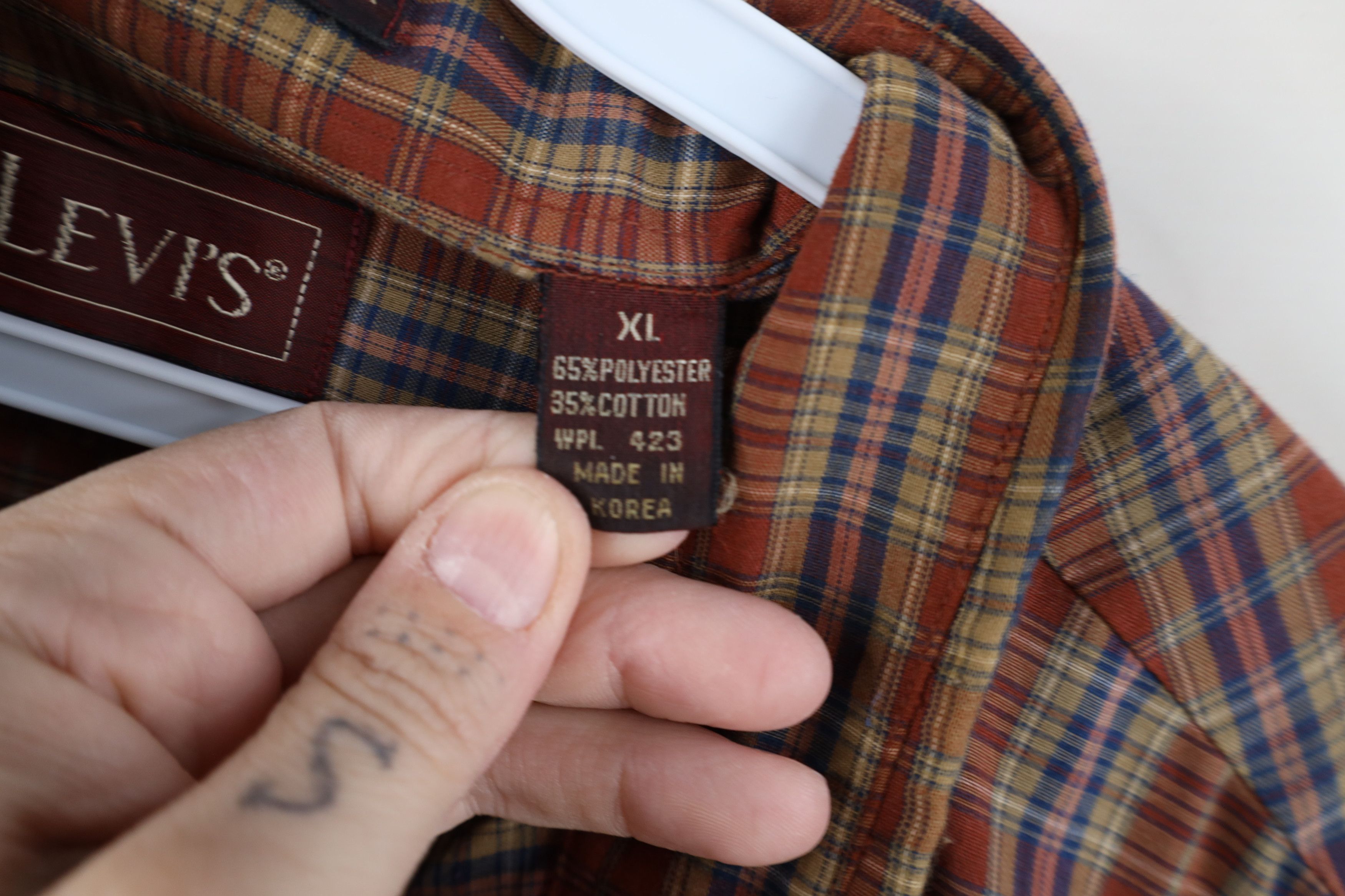 Levi's Vintage 70s 80s Levis Cowboy Collared Button Down Shirt Size US XL / EU 56 / 4 - 9 Thumbnail