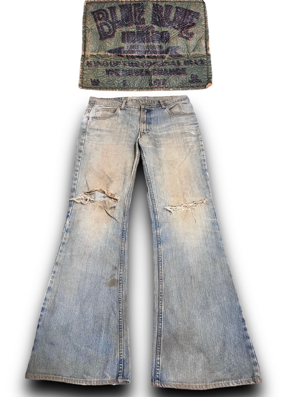 Blue Blue Japan Vintage Blue Blue Japan Mudwash Flare Denim Size US 31 - 3 Thumbnail
