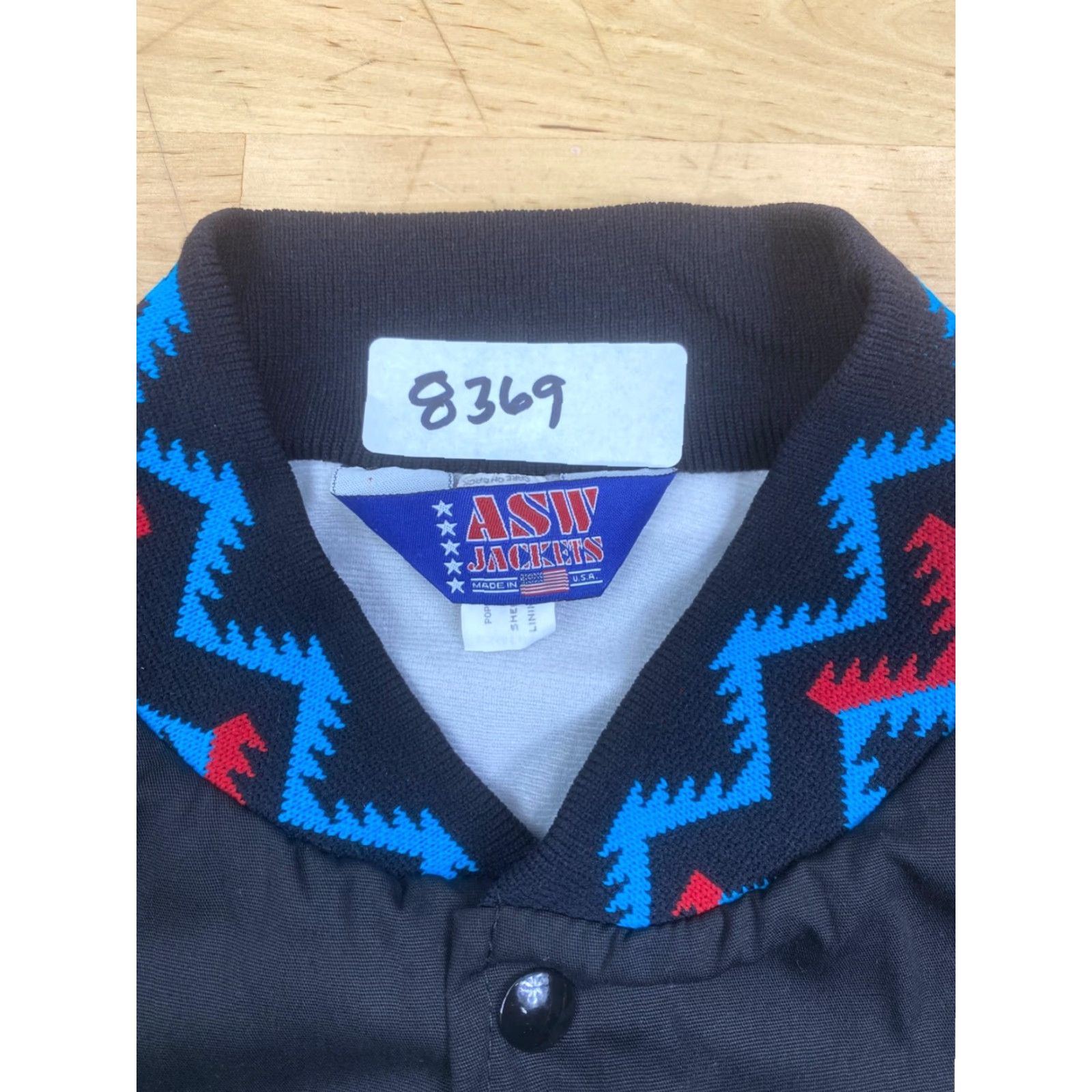 Vintage VINTAGE ASW Jackets Jacket Men Bomber Black L Aztec Southwest Embroidered 8369 Size US L / EU 52-54 / 3 - 2 Thumbnail