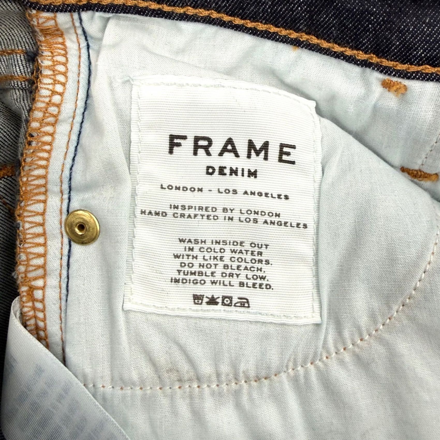 Frame Frame Denim Le High Skinny Jeans Indigo Blue High Rise Women's Size 24 Size 42" / US 20 - 5 Thumbnail