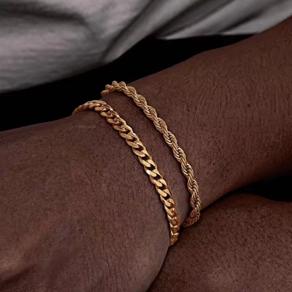 Japanese Brand 2 Pieces / Set Chain Bracelet Size ONE SIZE - 3 Thumbnail
