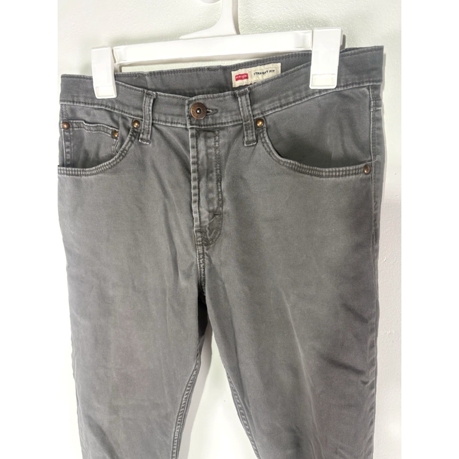Wrangler Wrangler Straight Fit Jeans Gray 30X30 Regular Mens Denim Size US 30 / EU 46 - 2 Thumbnail