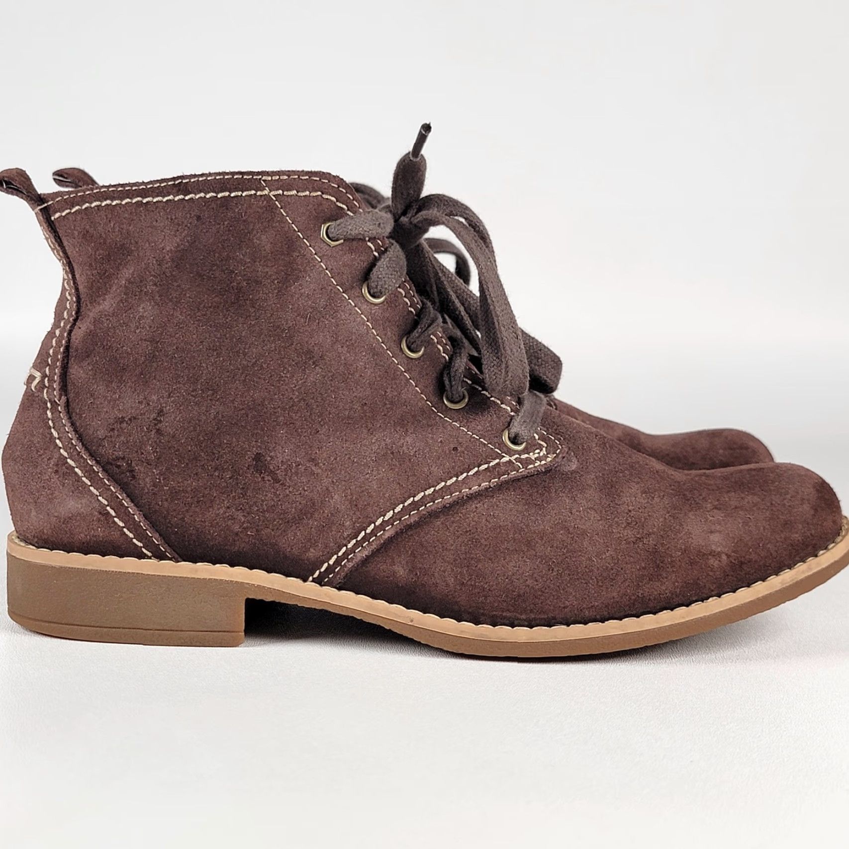 Timberland Timberland Brown Leather Women's Ankle Booties Lace Up Flat Heel 8.5/39.5 Casual Boots Size US 9 / IT 39 - 2 Thumbnail