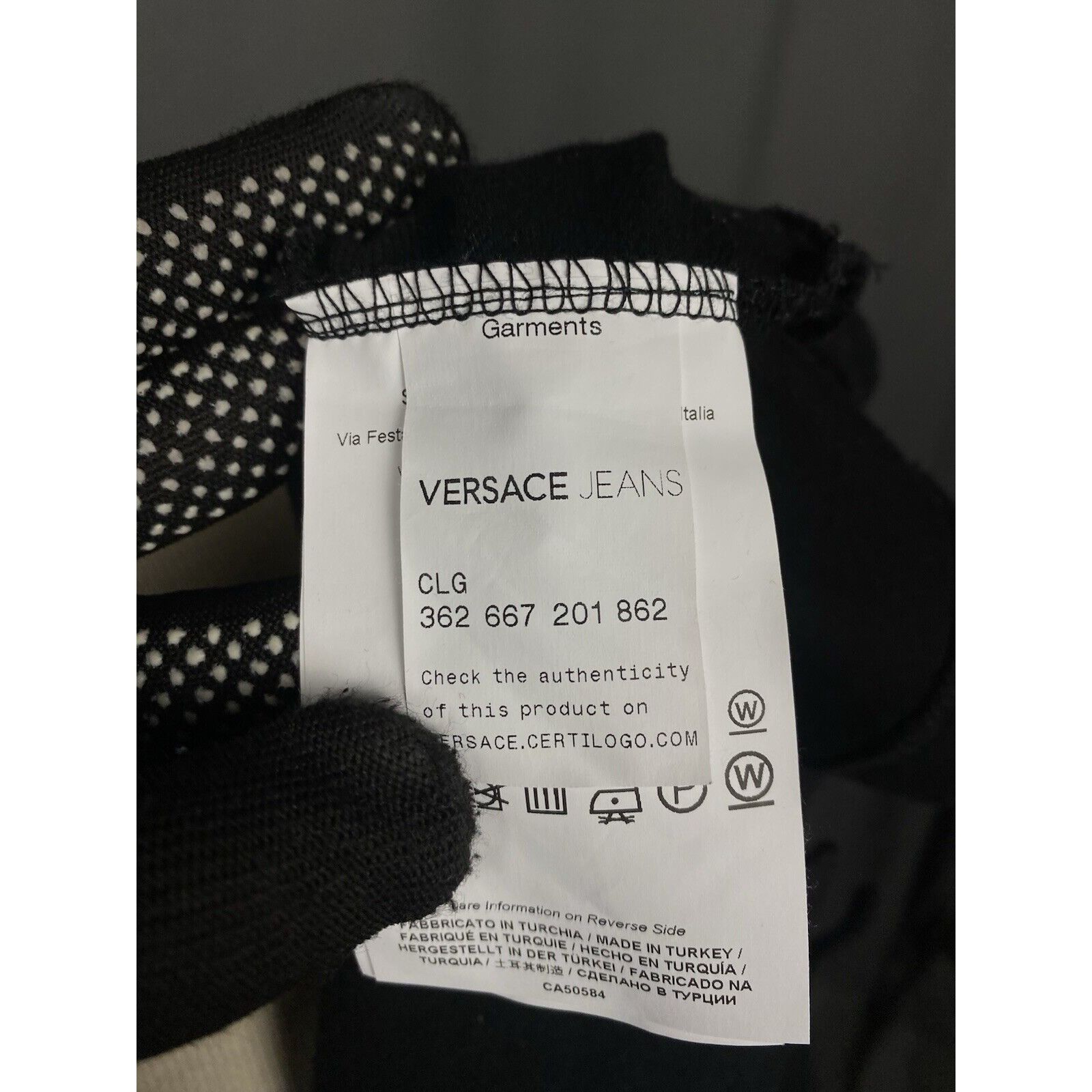 Versace Versace Big Logo Men's Black Polo T-Shirt Size 50 Size US M / EU 48-50 / 2 - 11 Thumbnail
