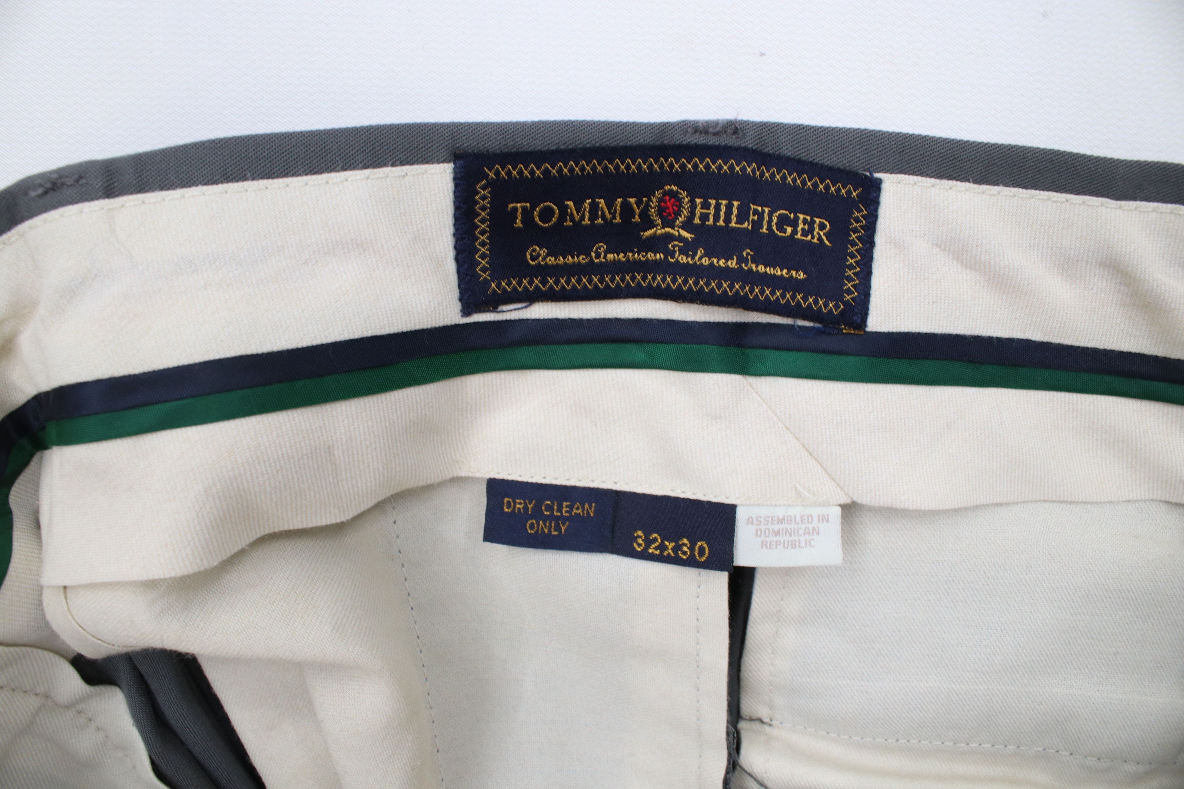 Tommy Hilfiger × Vintage Vintage 90s Tommy Hilfiger Wool Blend Wide Leg Chino Pants Size US 32 / EU 48 - 7 Thumbnail