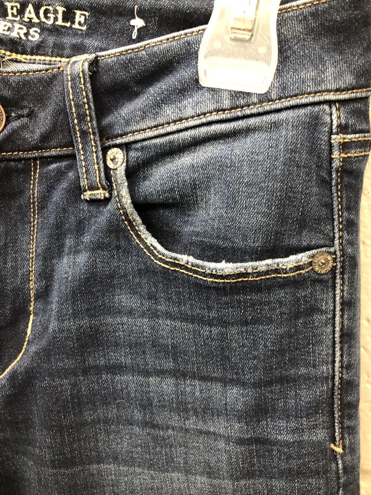 Designer American Eagle Super Stretch Slim Fit Jeans Size 26" / US 2 / IT 38 - 3 Thumbnail
