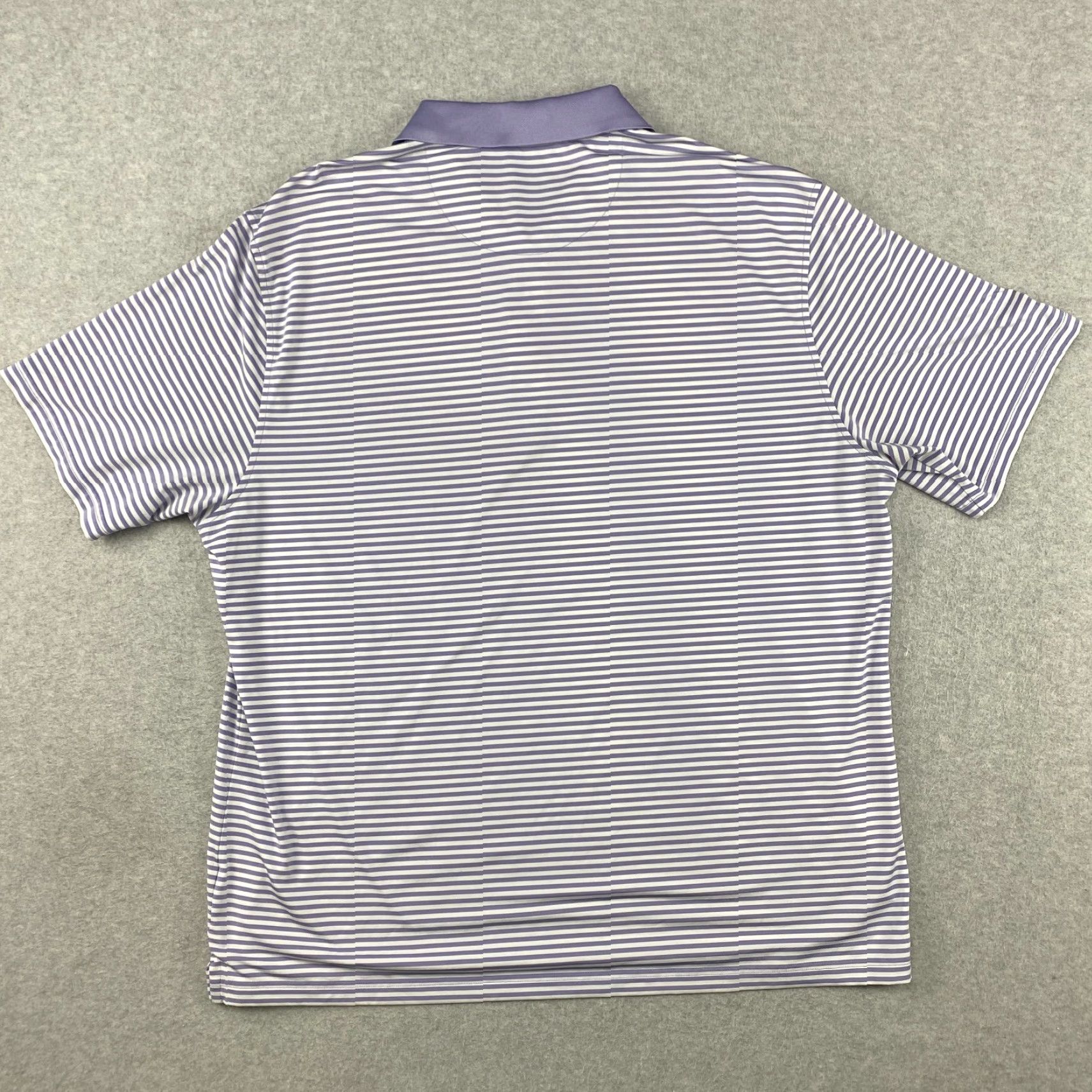 UNTUCKit UNTUCKit Shirt Mens XXL Cronos Golf Stretch Striped Purple Polo Size US XXL / EU 58 / 5 - 5 Thumbnail