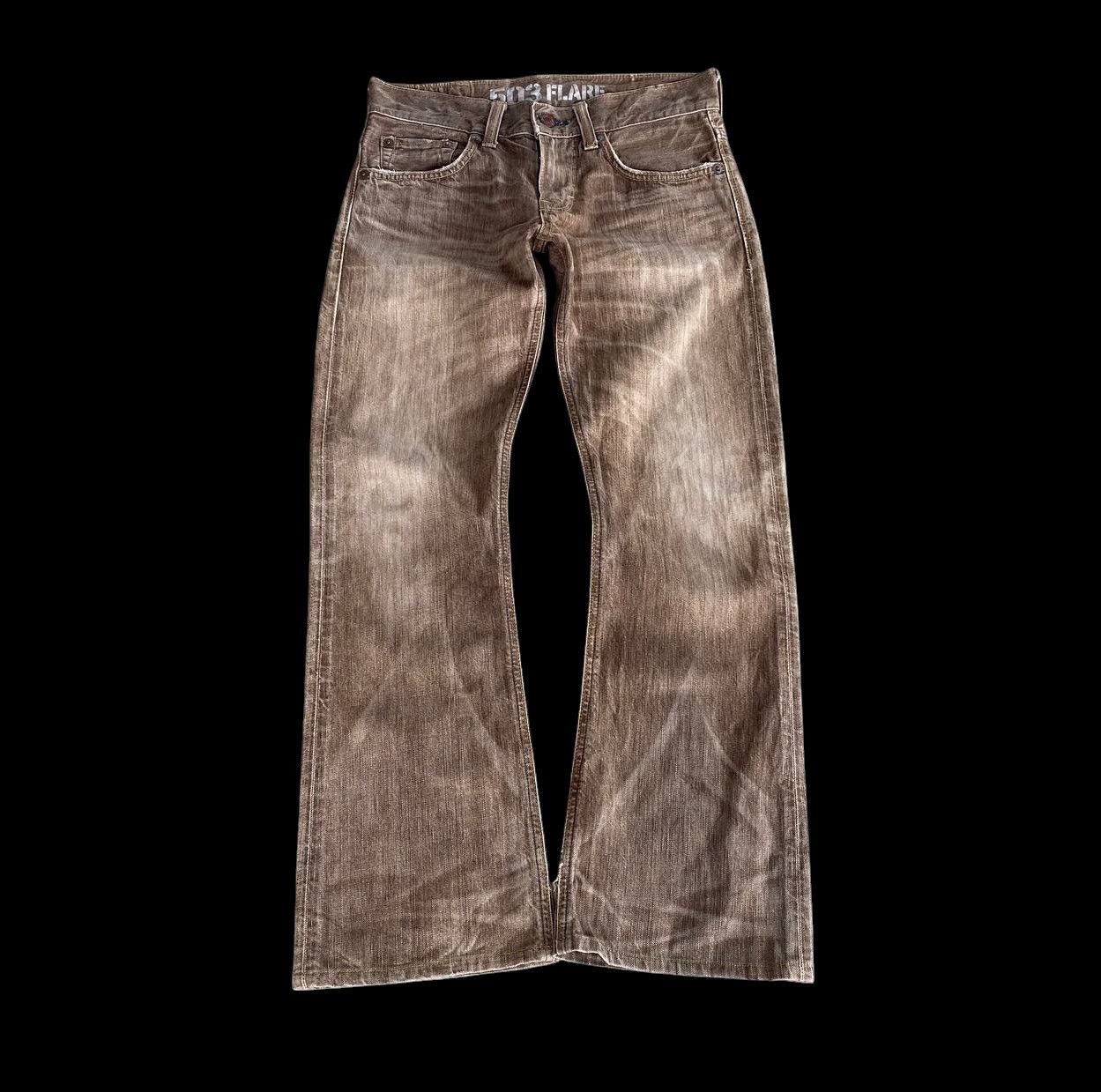 Edwin × Vintage FLARED VINTAGE EDWIN BLUETRIP JAPAN BROWNCLAWMARK DISTRESSED Size US 28 / EU 44 - 1 Thumbnail