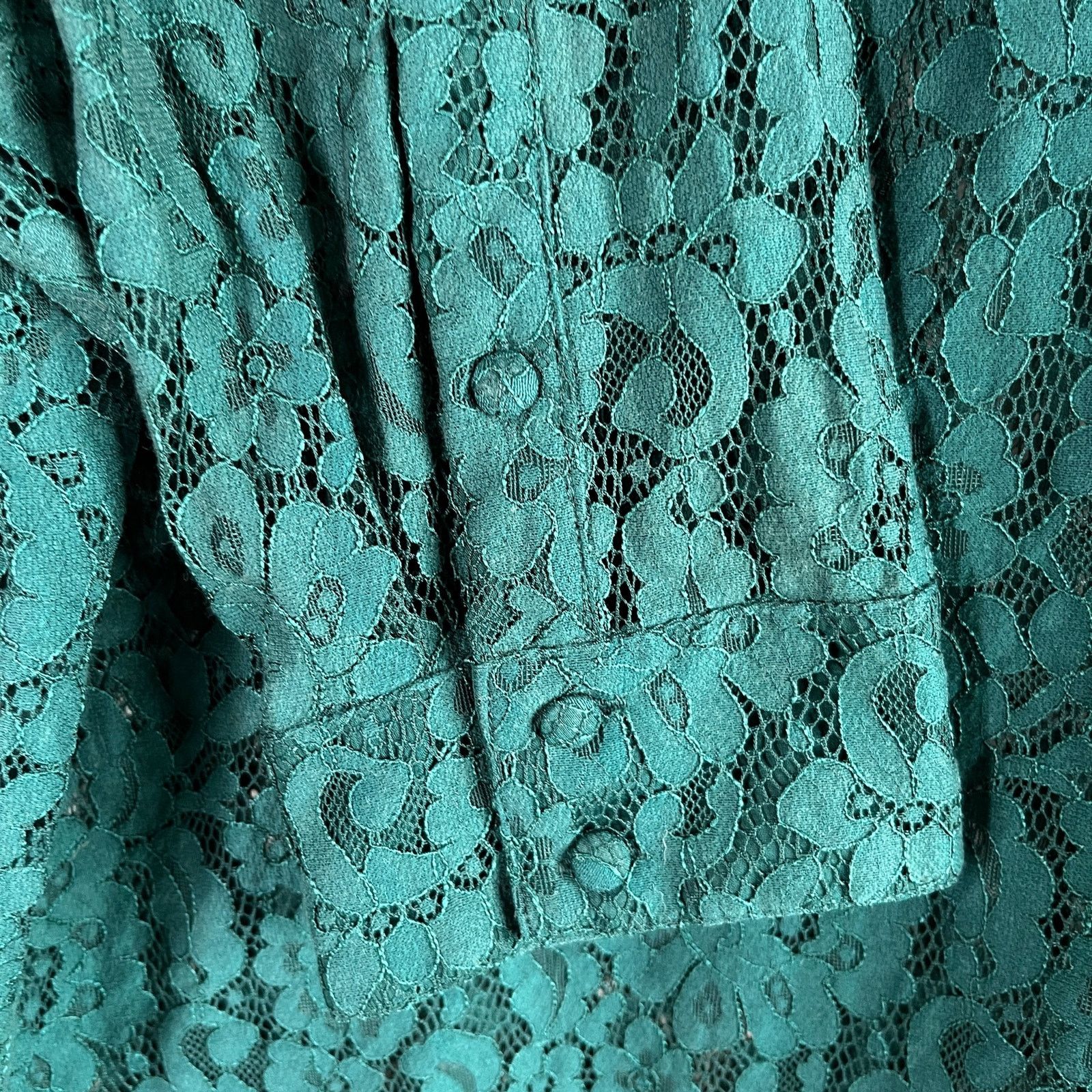 Other Torrid Lace Button Down Green Long Sleeve Top Blouse 5 5X Size 4XL / US 24-26 - 9 Thumbnail