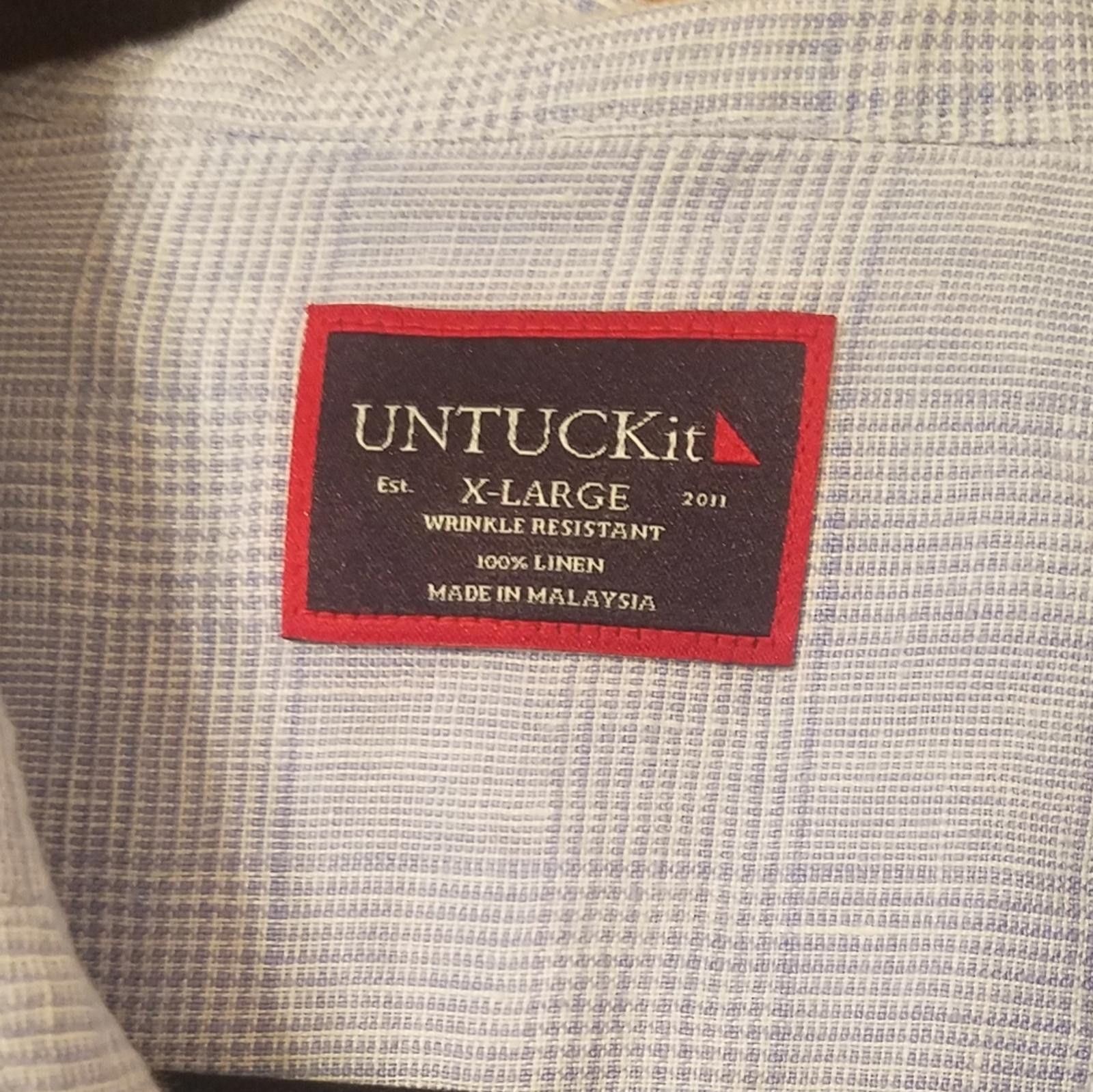 UNTUCKit UNTUCKit Men's Blue Button-Up Shirt Size XL Size US XL / EU 56 / 4 - 3 Thumbnail