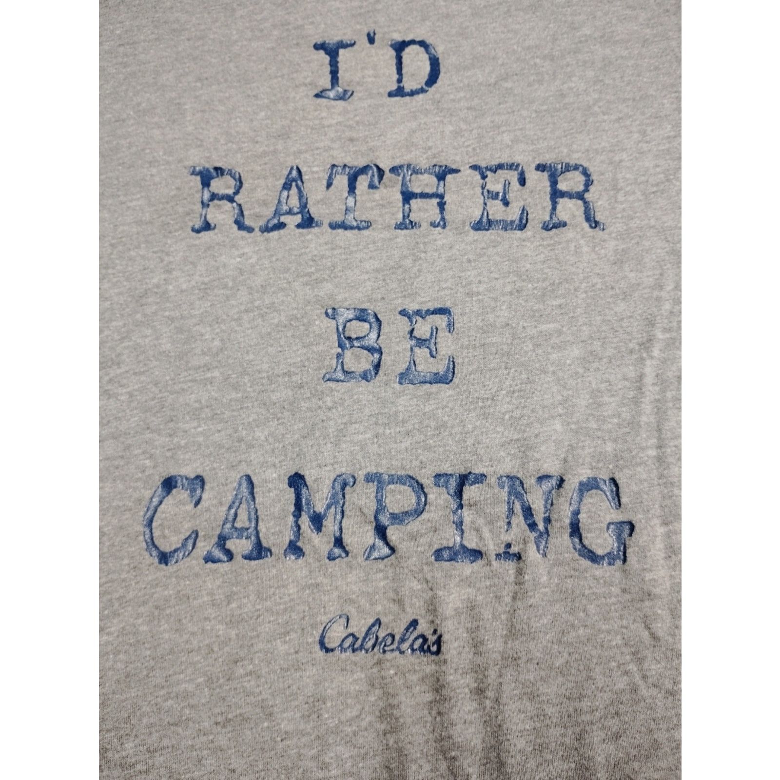 Cabelas Cabela's Gray Crewneck Tee with White Logo Print Size S / US 4 / IT 40 - 2 Thumbnail